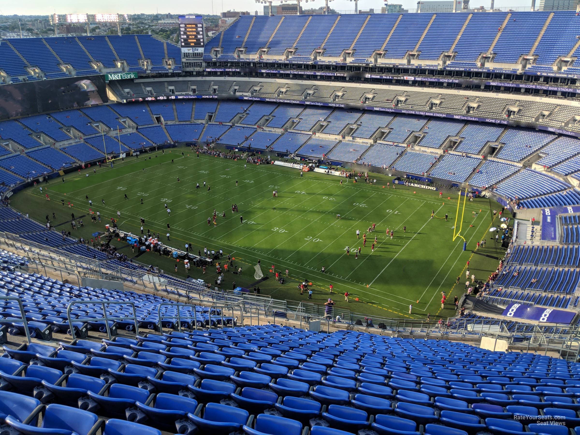 section 521, row 26 seat view  for football - m&t bank stadium