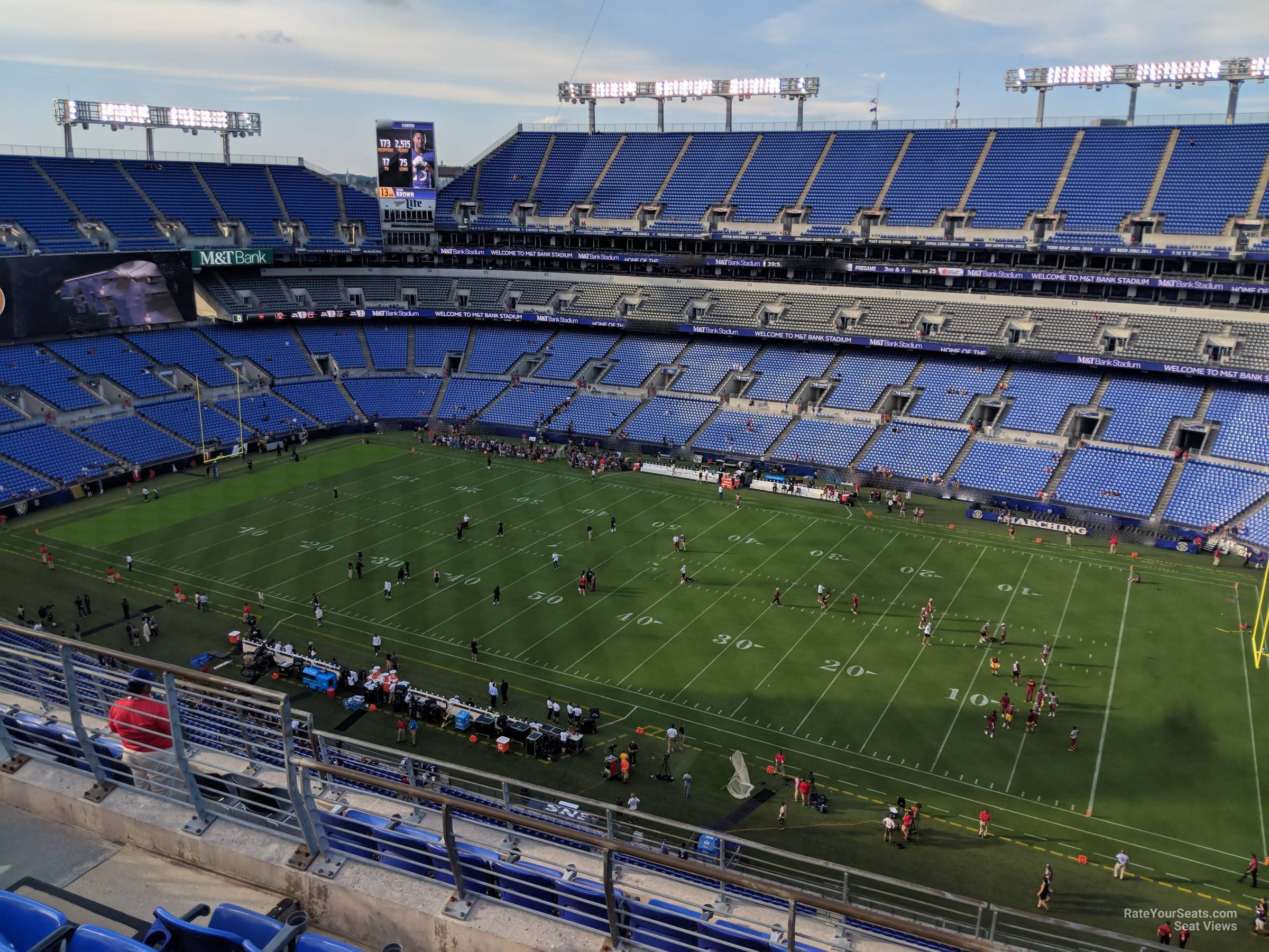 section 523, row 8 seat view  for football - m&t bank stadium