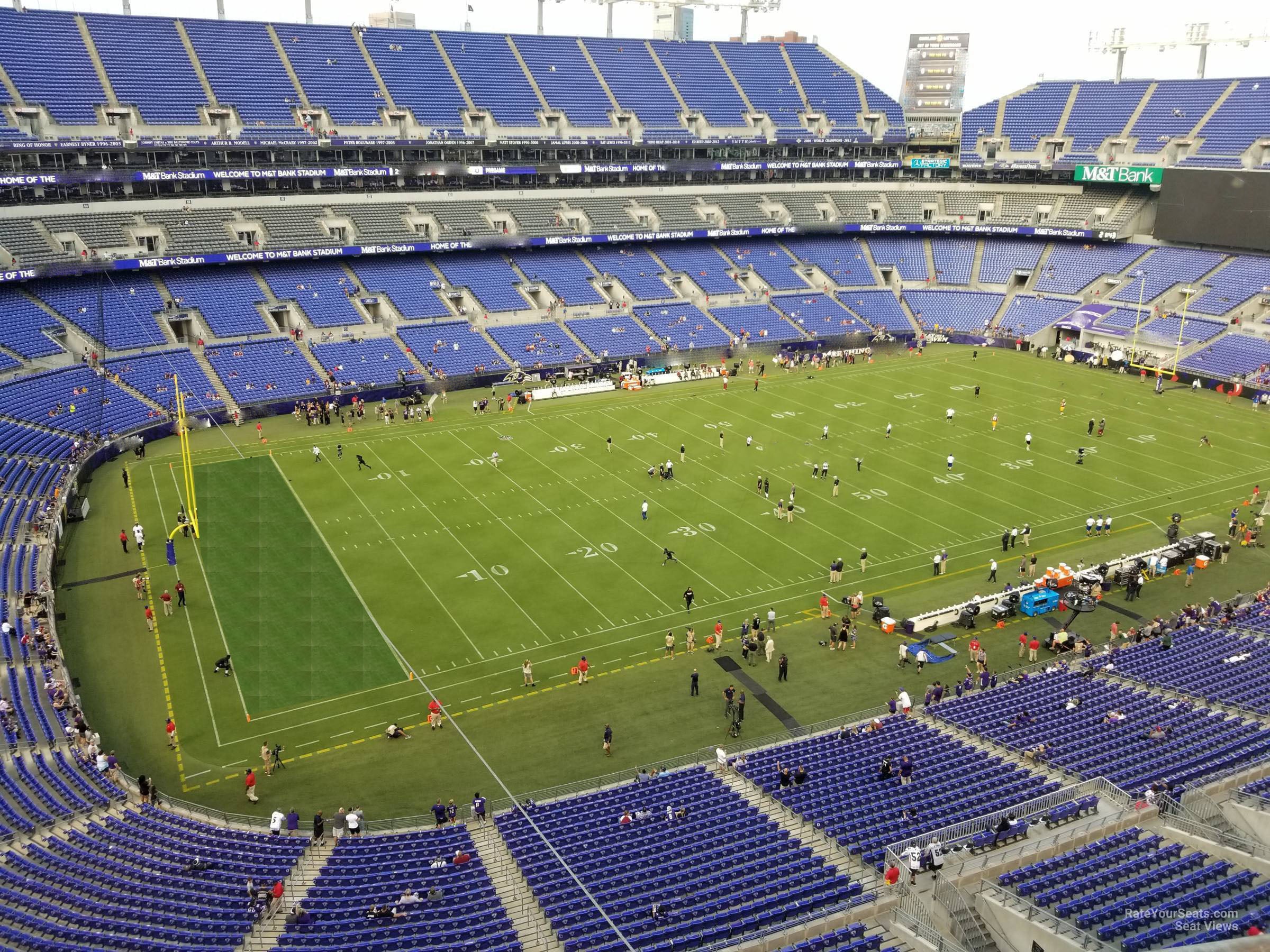 section 531, row 2 seat view  for football - m&t bank stadium