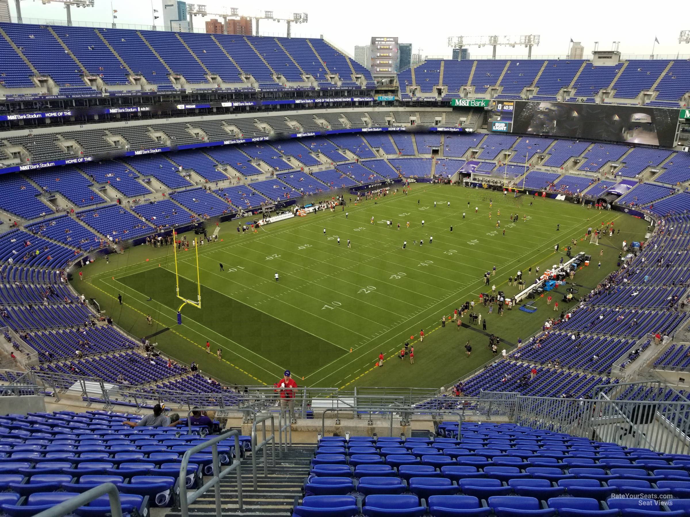 section 534, row 20 seat view  for football - m&t bank stadium