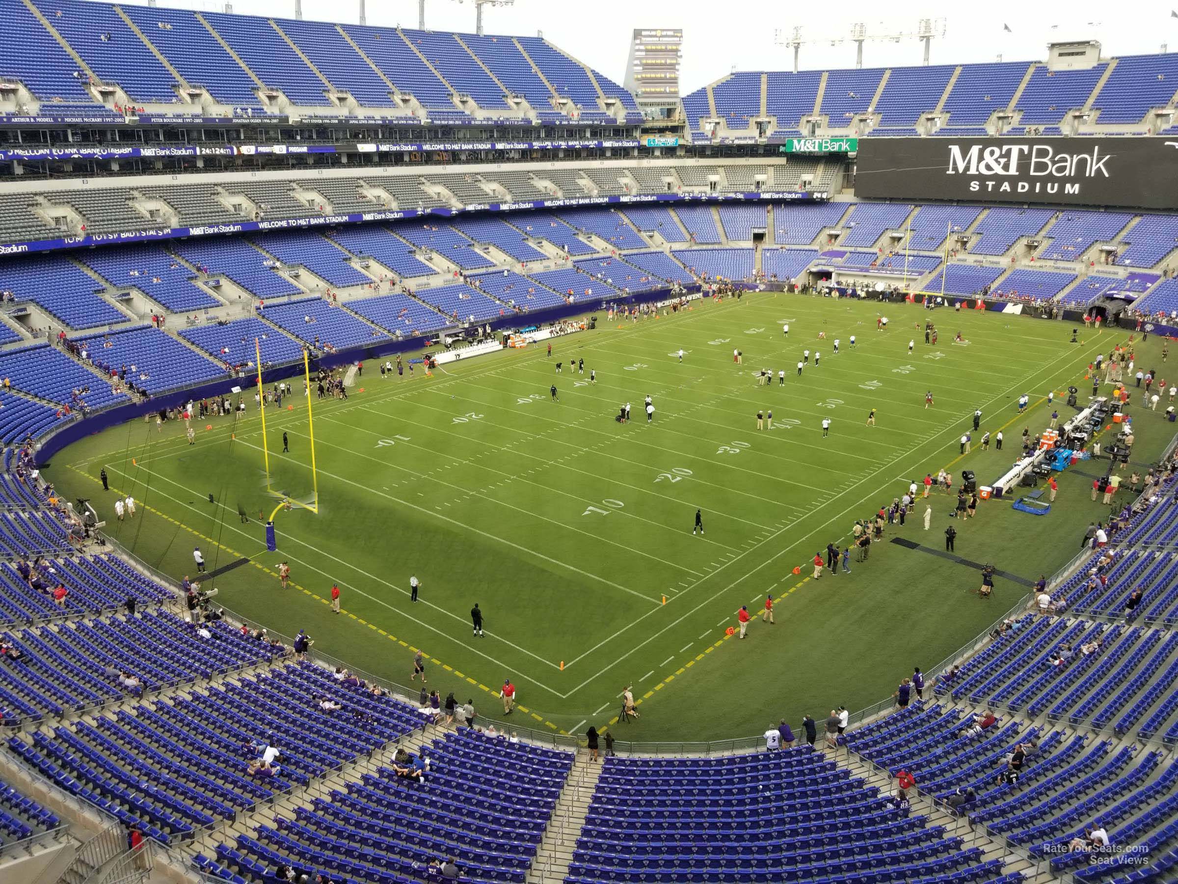 section 535, row 1 seat view  for football - m&t bank stadium