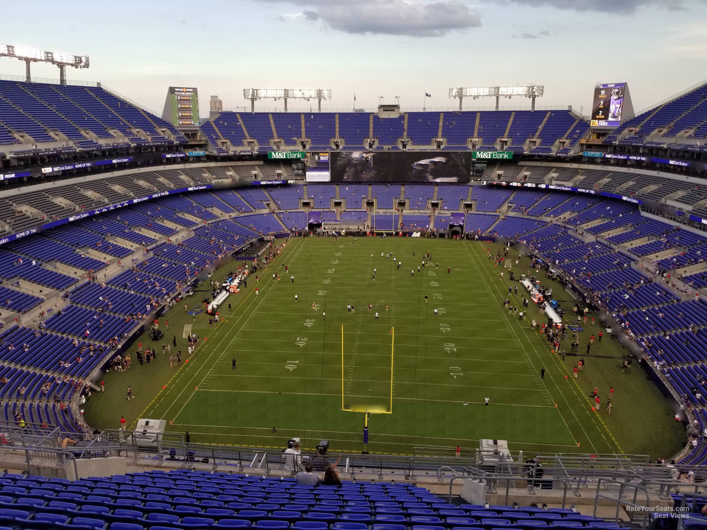 section 540, row 20 seat view  for football - m&t bank stadium