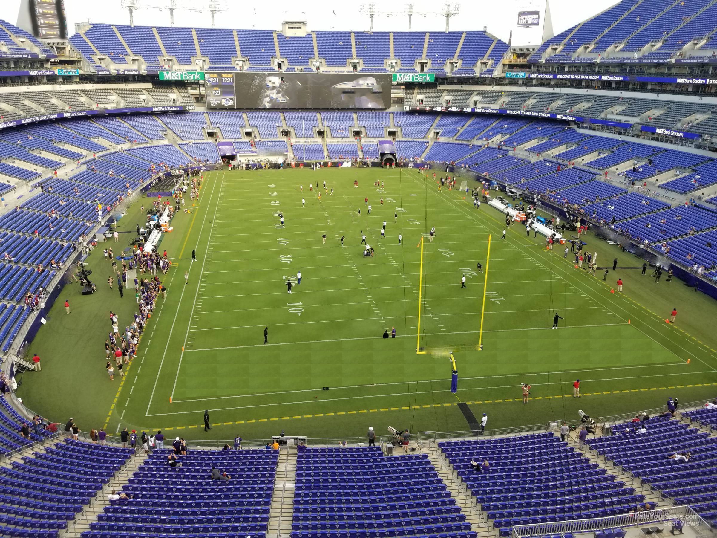 section 541, row 2 seat view  for football - m&t bank stadium