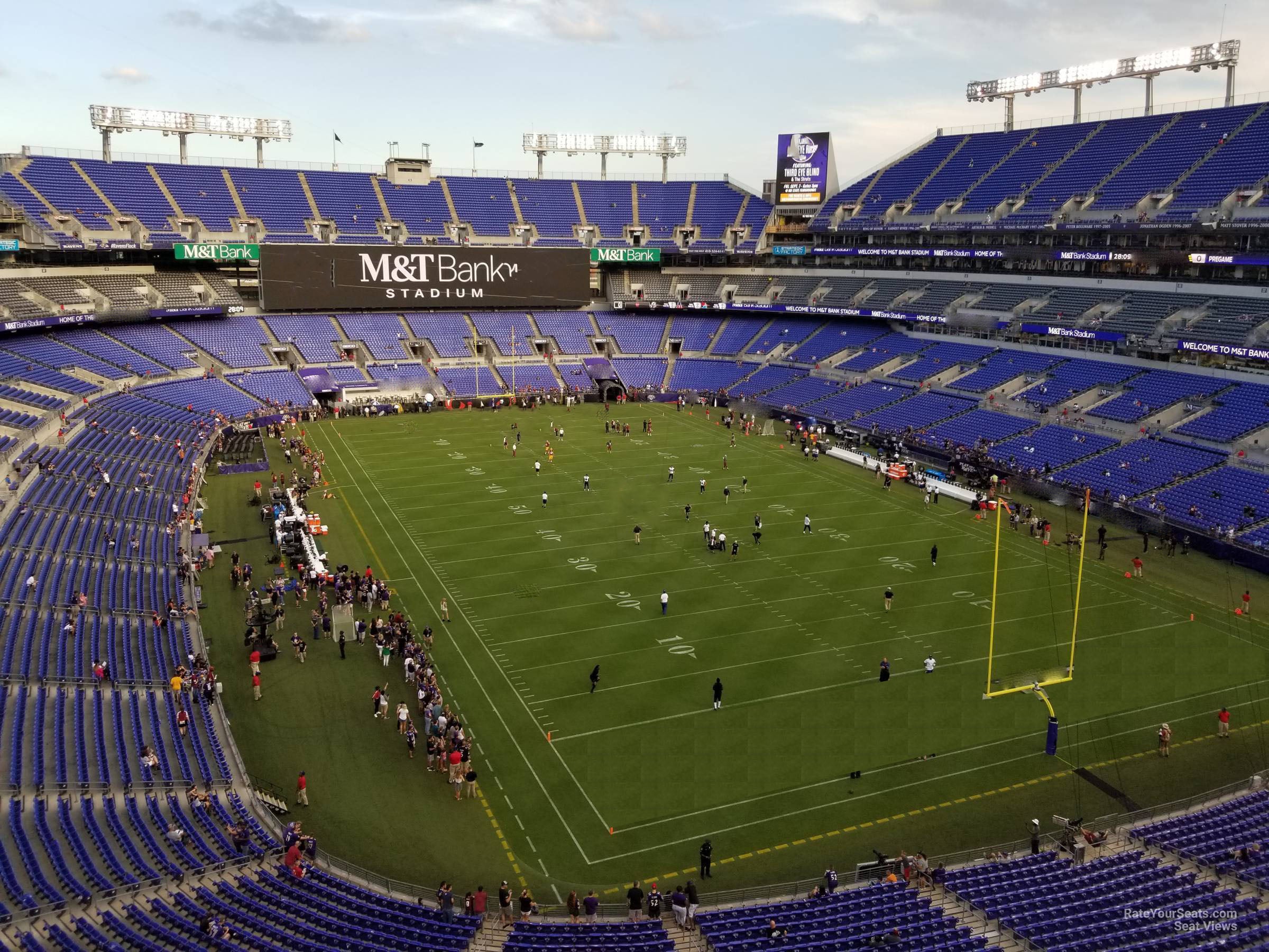 section 543, row 1 seat view  for football - m&t bank stadium