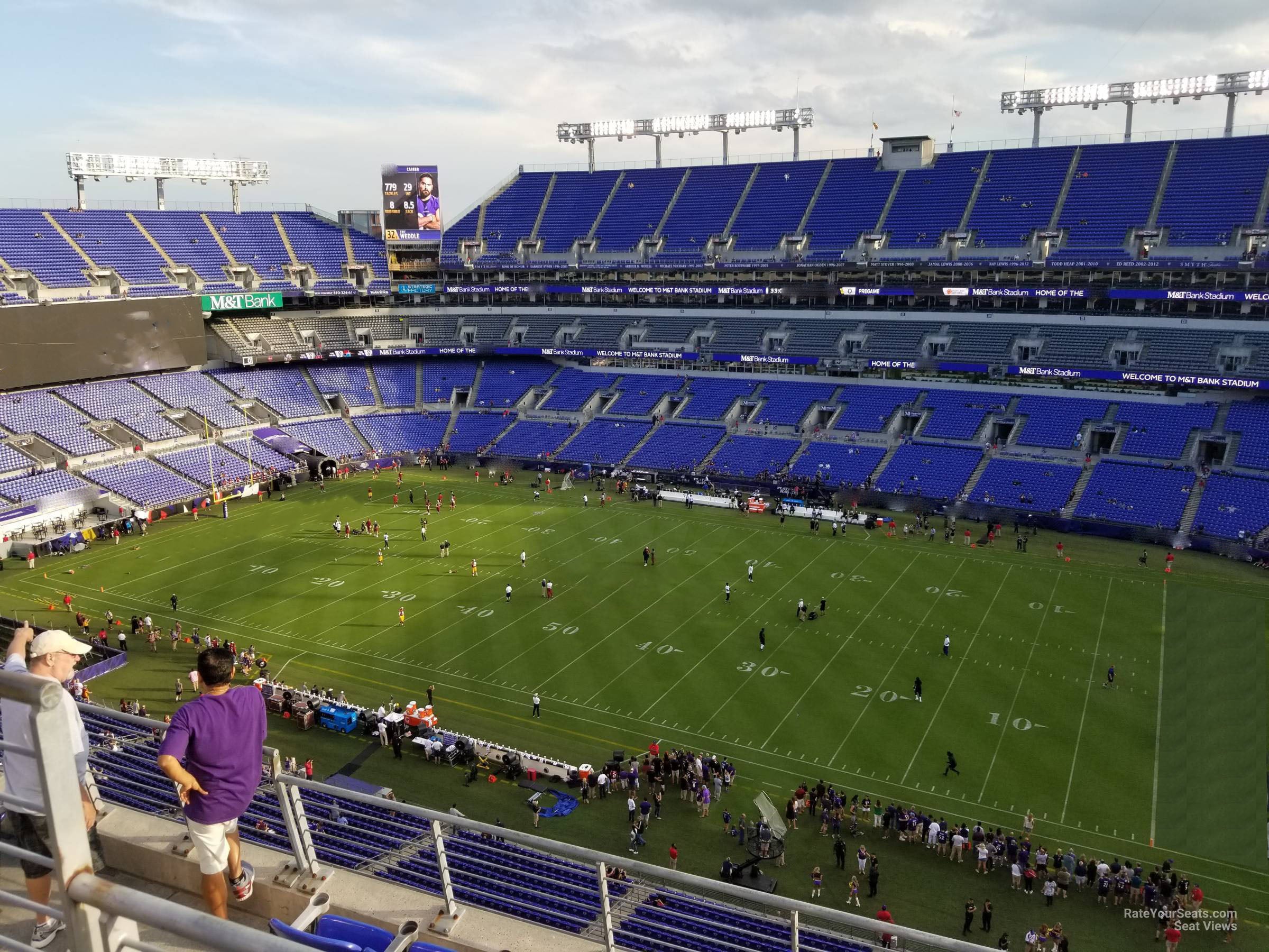 section 550, row 2 seat view  for football - m&t bank stadium