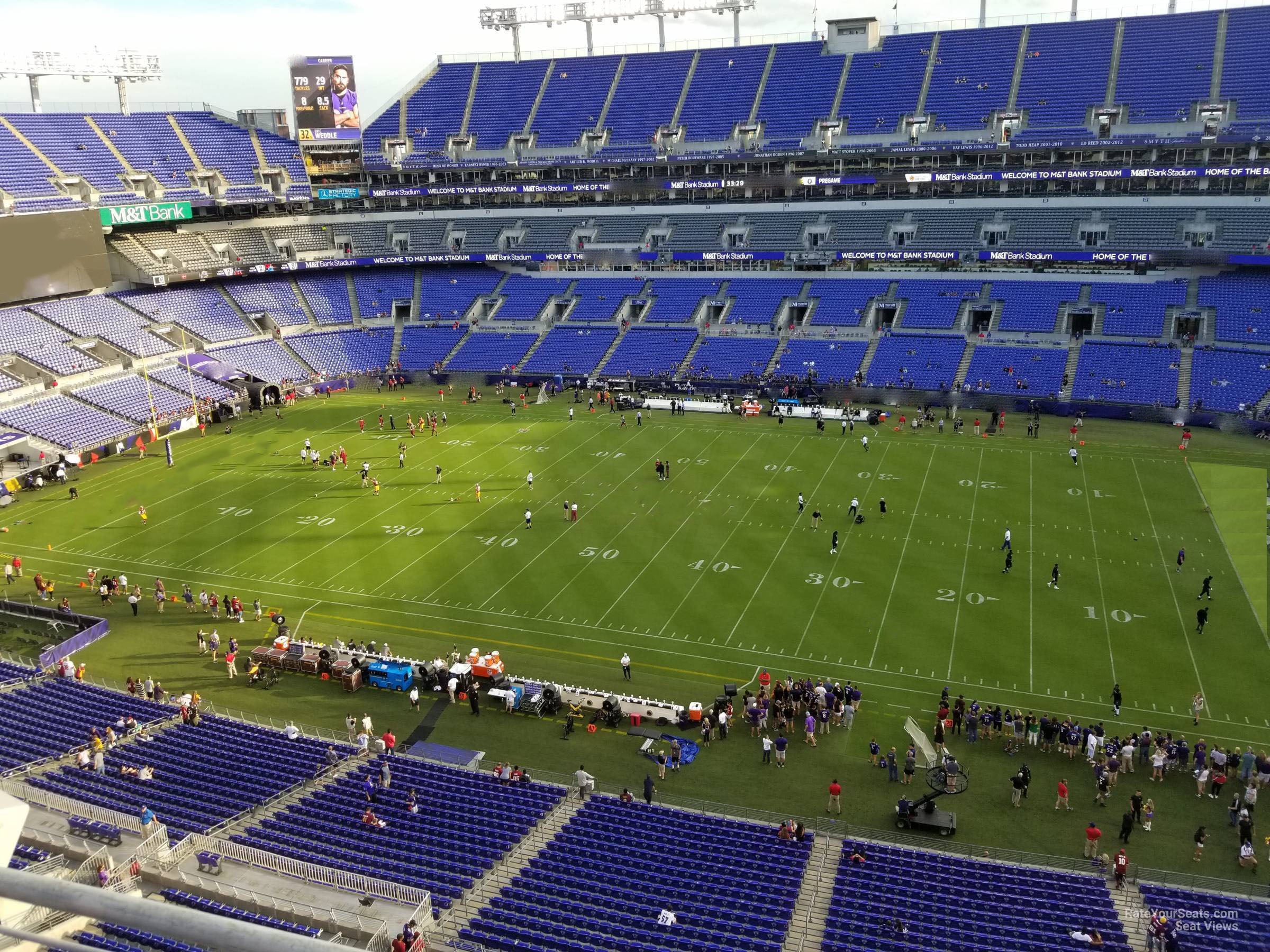 section 551, row 2 seat view  for football - m&t bank stadium