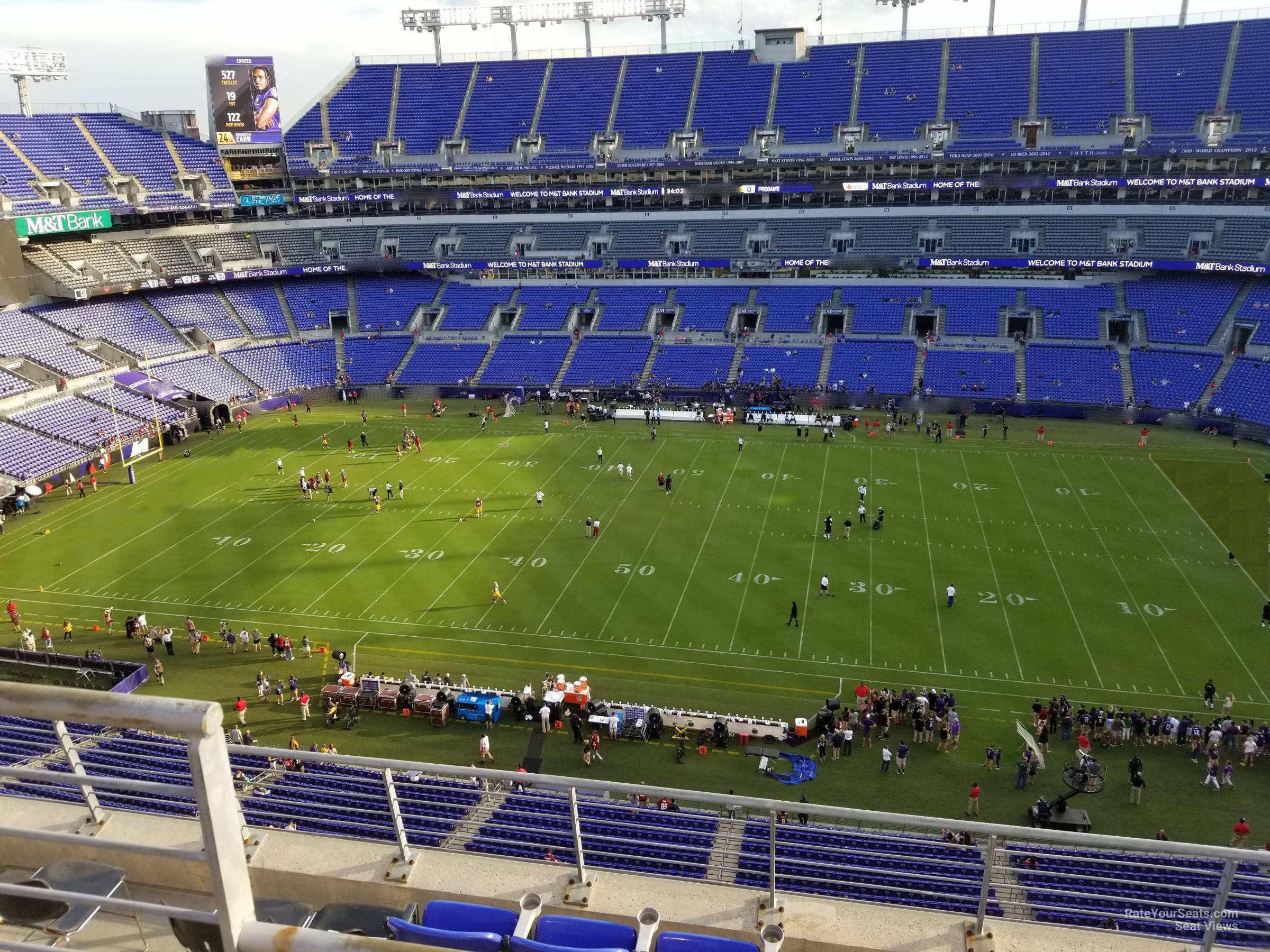 section 552, row 2 seat view  for football - m&t bank stadium