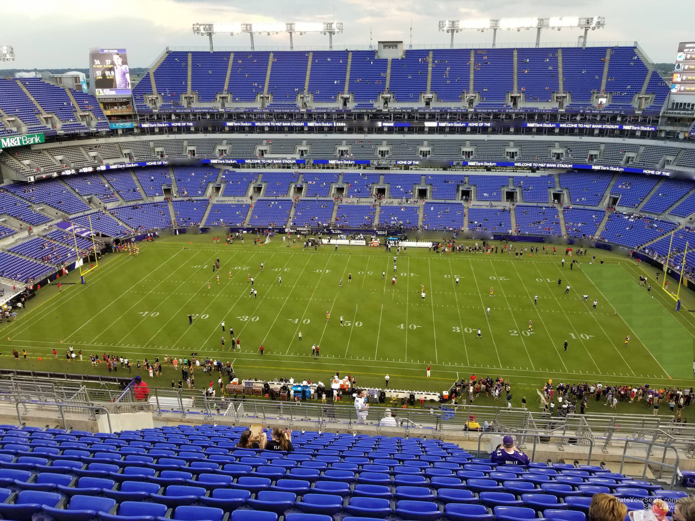 section 553, row 20 seat view  for football - m&t bank stadium