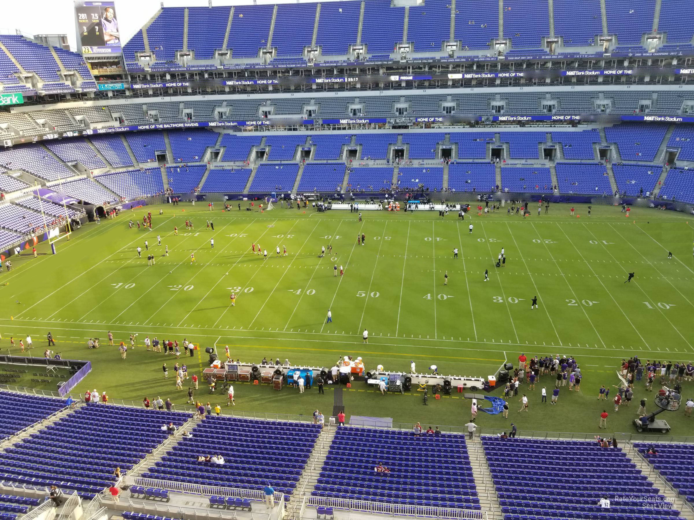 section 553, row 2 seat view  for football - m&t bank stadium