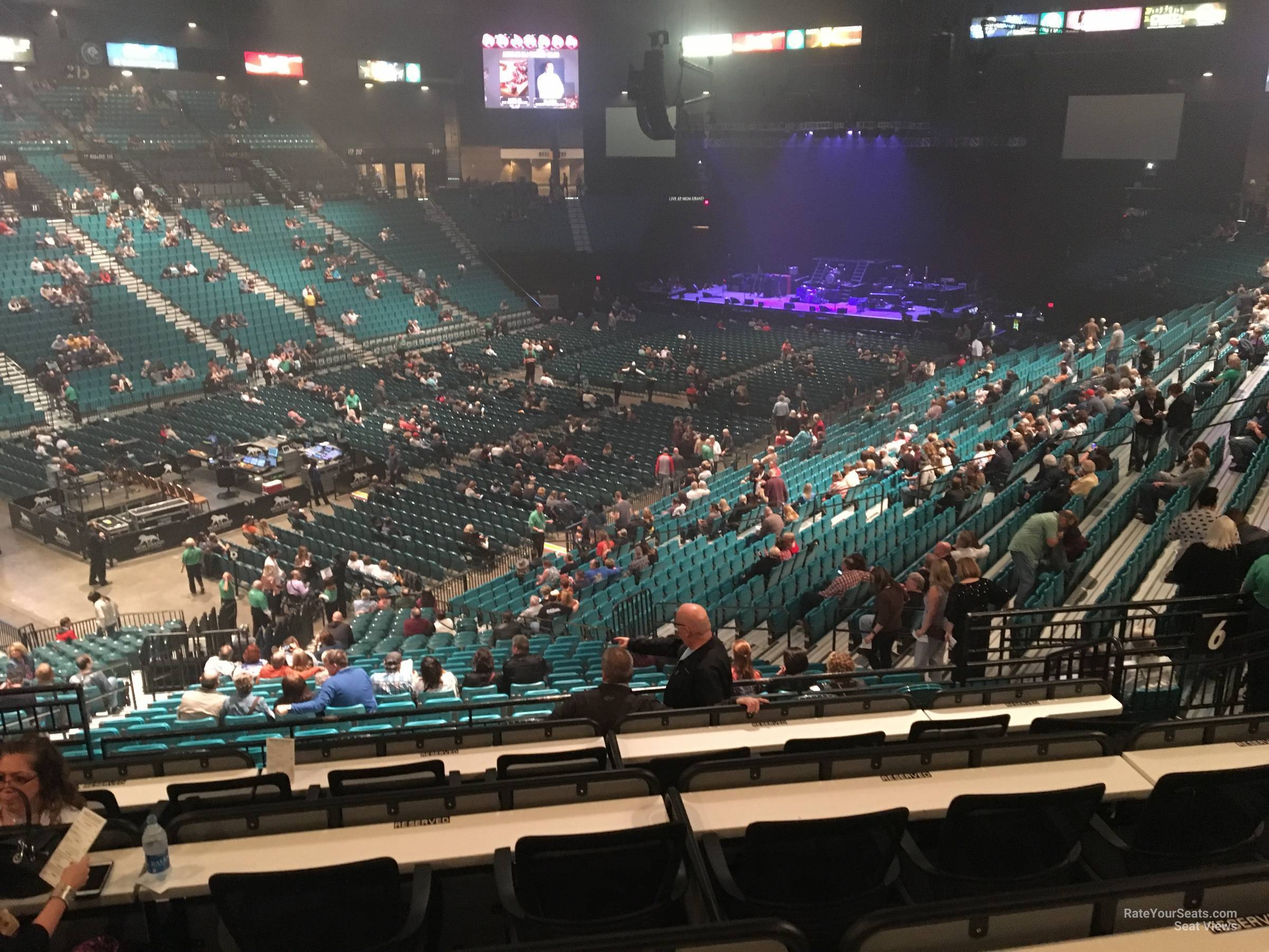 section 106, row ee seat view  - mgm grand garden arena