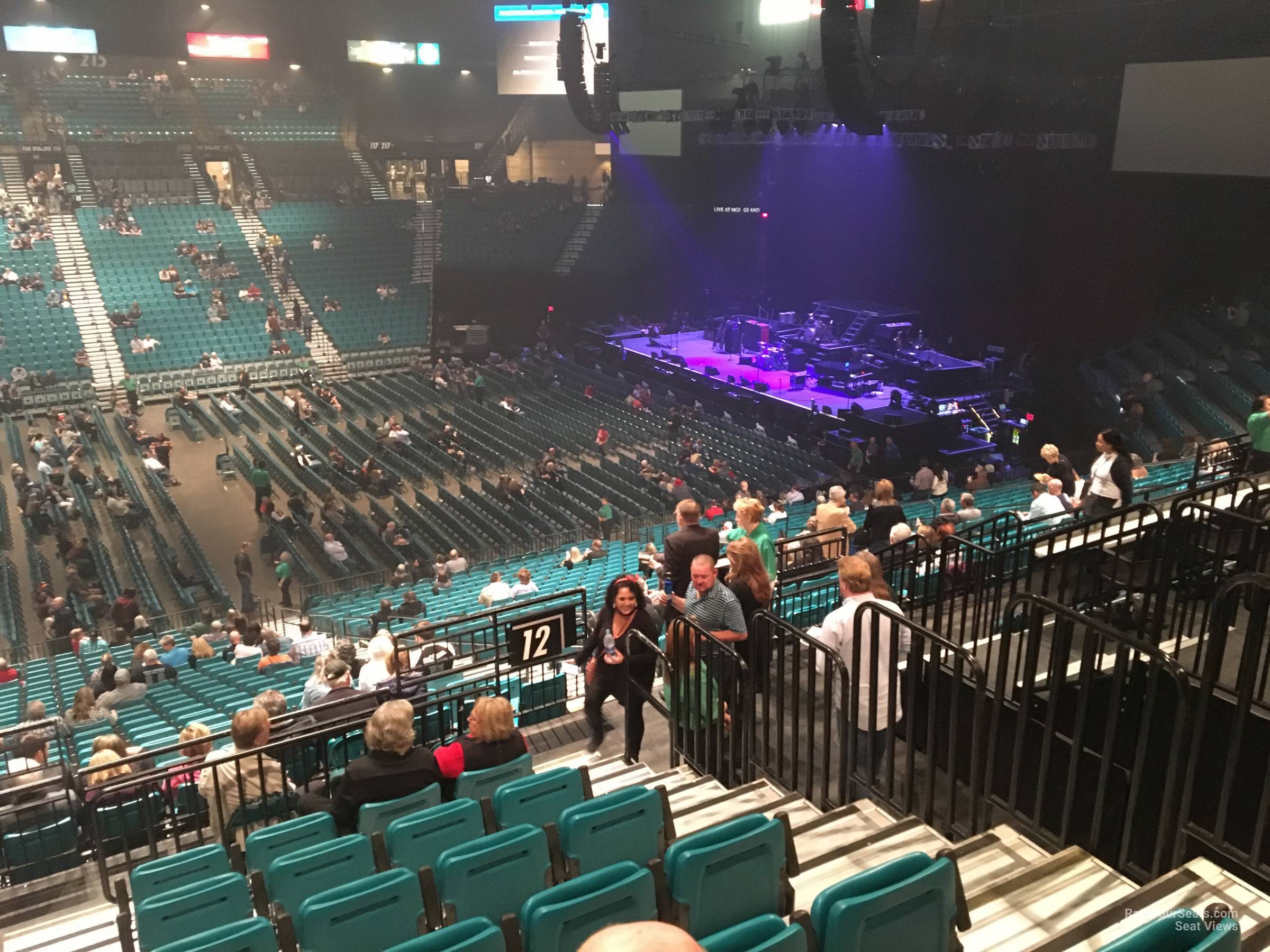 section 112, row ee seat view  - mgm grand garden arena