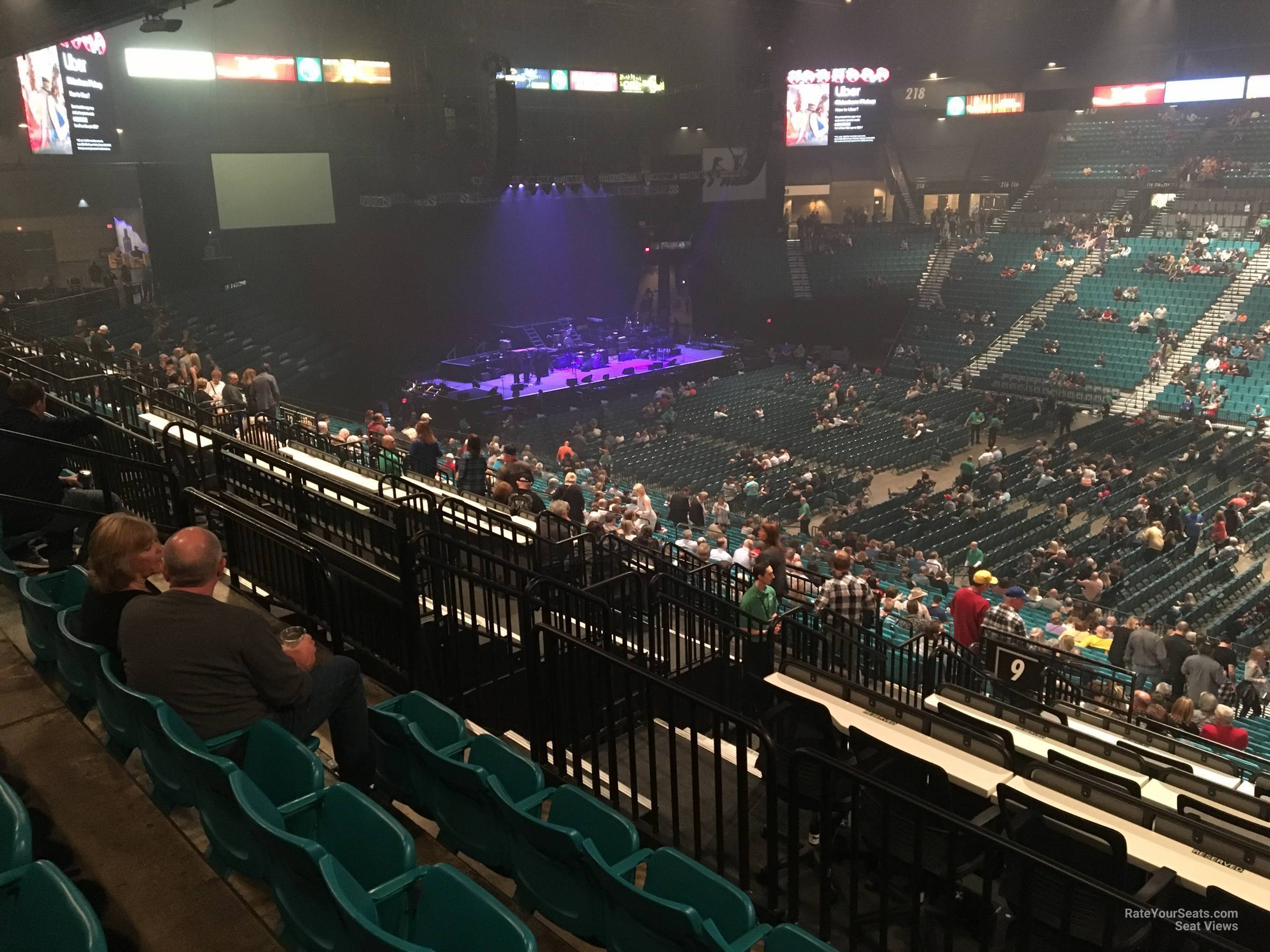 section 209, row f seat view  - mgm grand garden arena