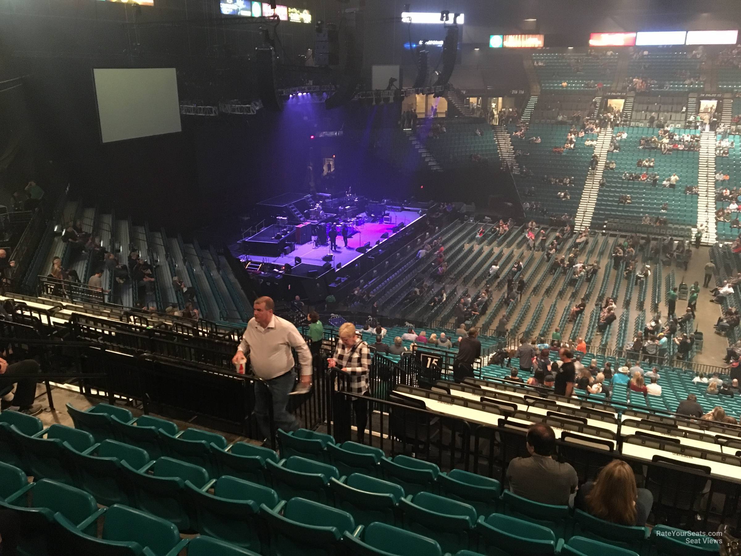 section 215, row f seat view  - mgm grand garden arena