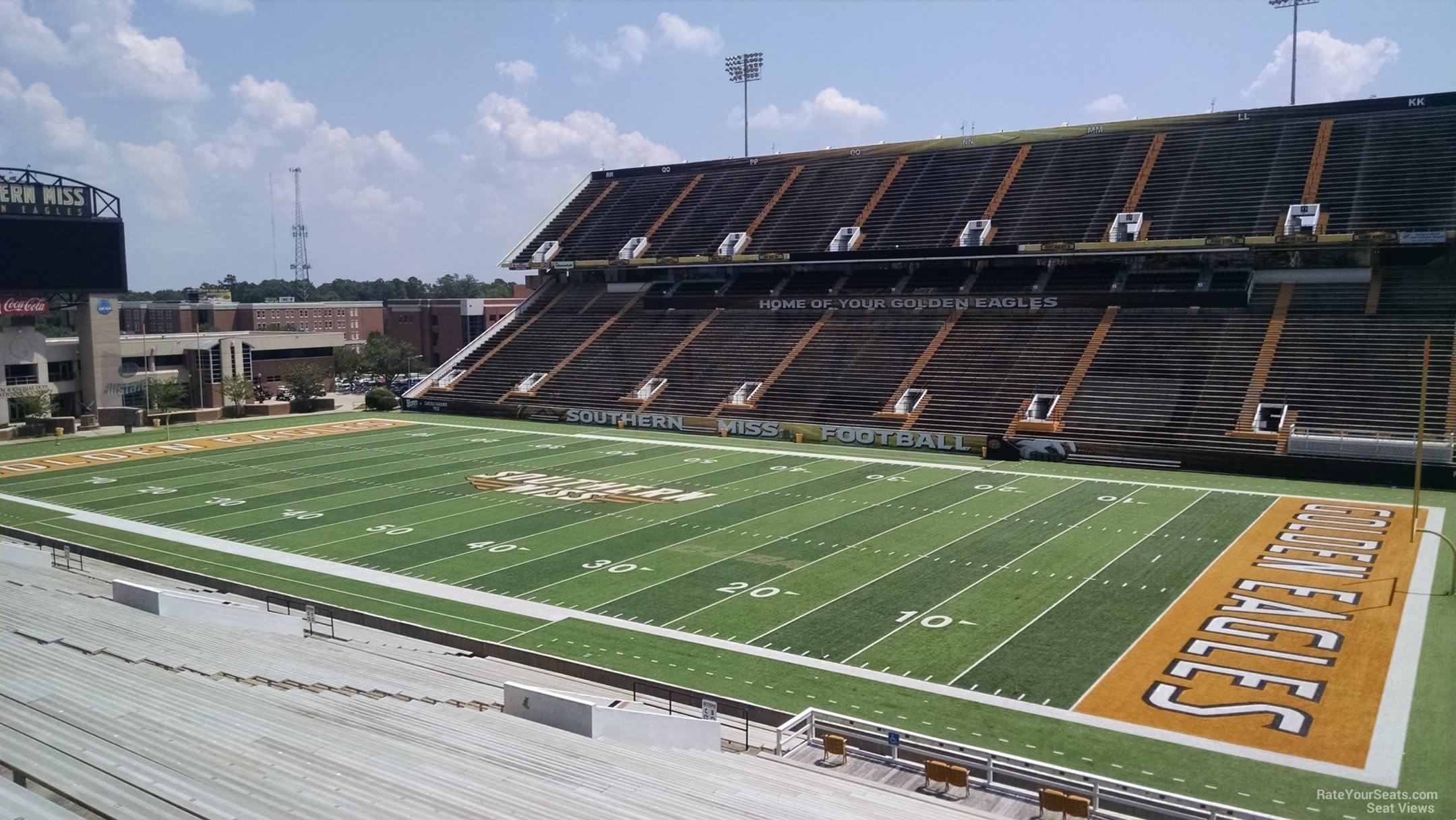 section a, row 42 seat view  - m.m. roberts stadium