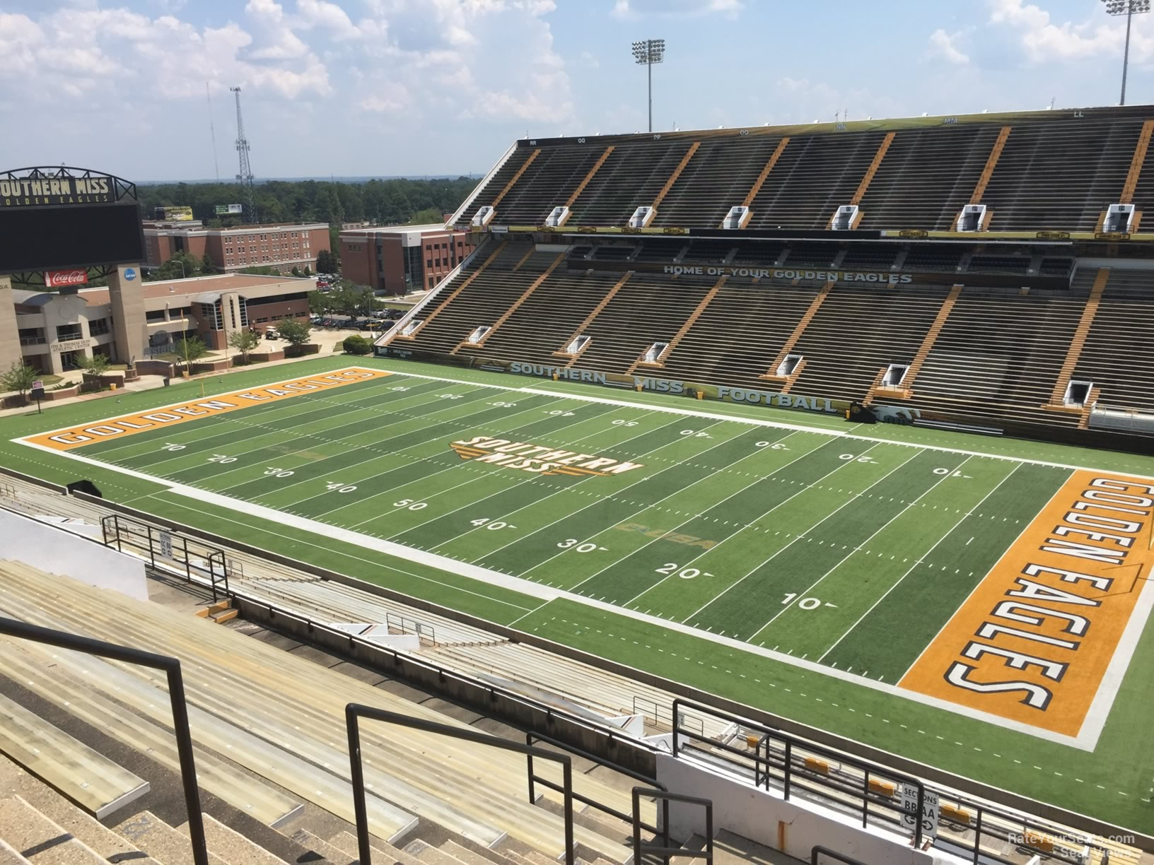 section aa, row 15 seat view  - m.m. roberts stadium