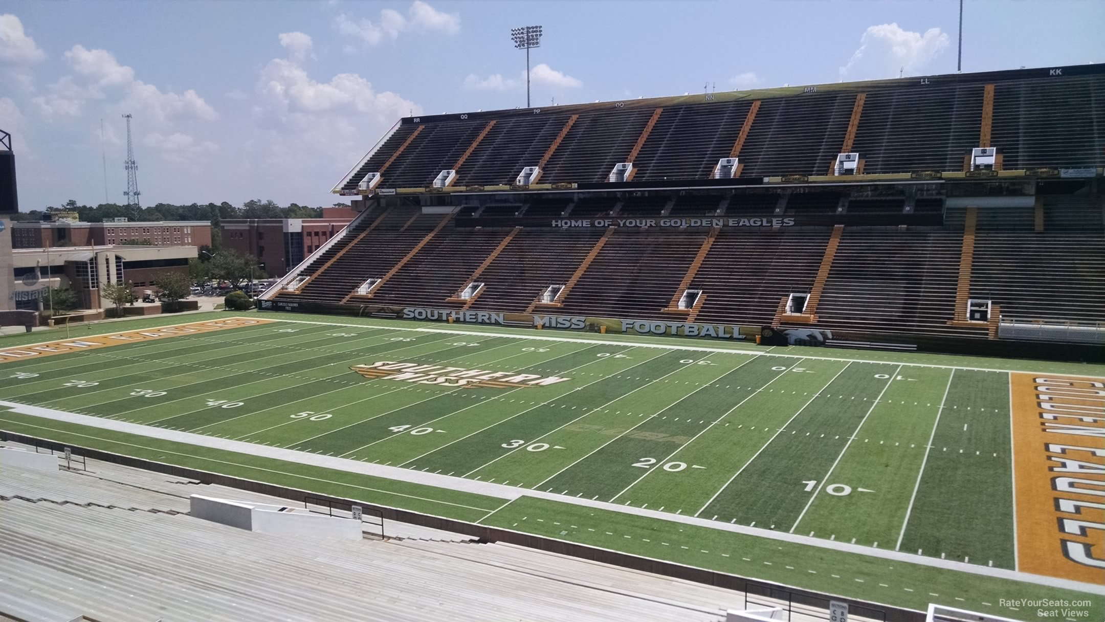 section b, row 42 seat view  - m.m. roberts stadium