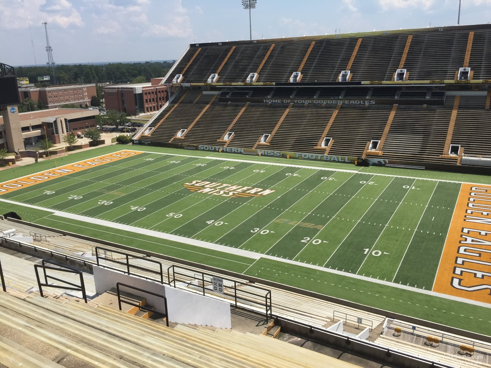 section bb, row 15 seat view  - m.m. roberts stadium