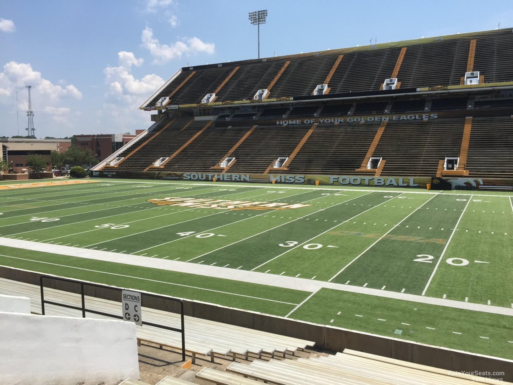 section c, row 19 seat view  - m.m. roberts stadium