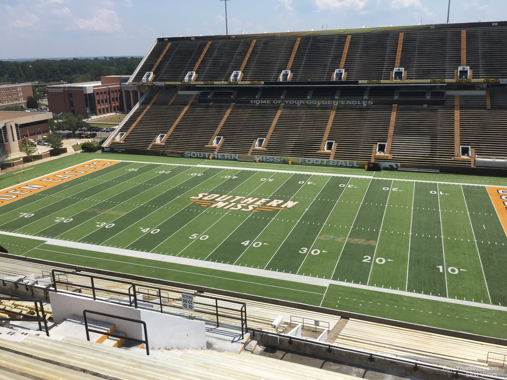 section cc, row 15 seat view  - m.m. roberts stadium