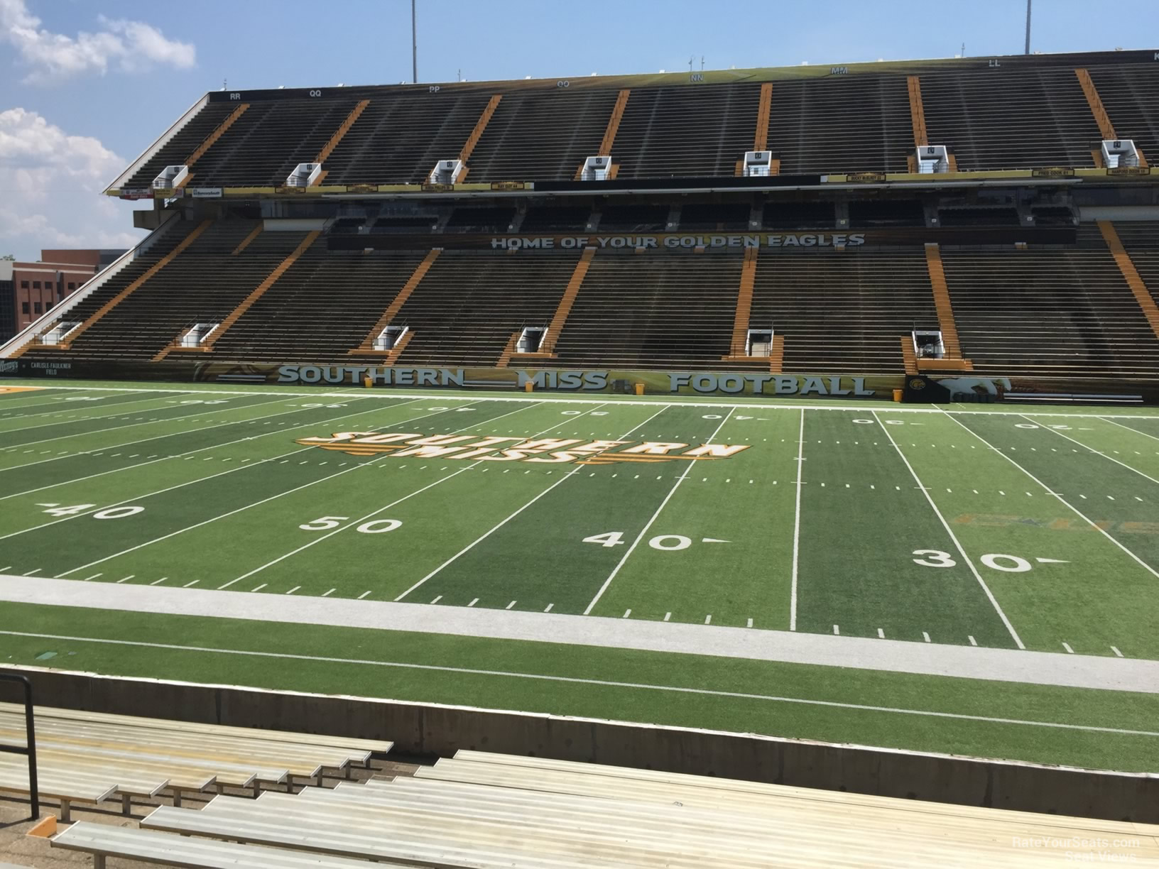 section d, row 19 seat view - m.m. roberts stadium