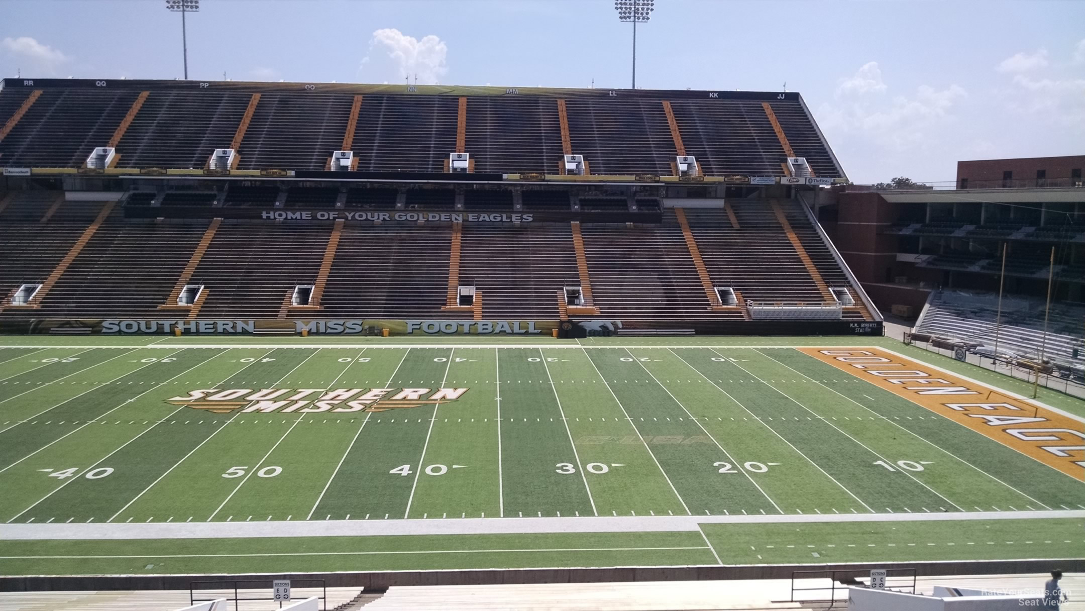 section d, row 42 seat view  - m.m. roberts stadium