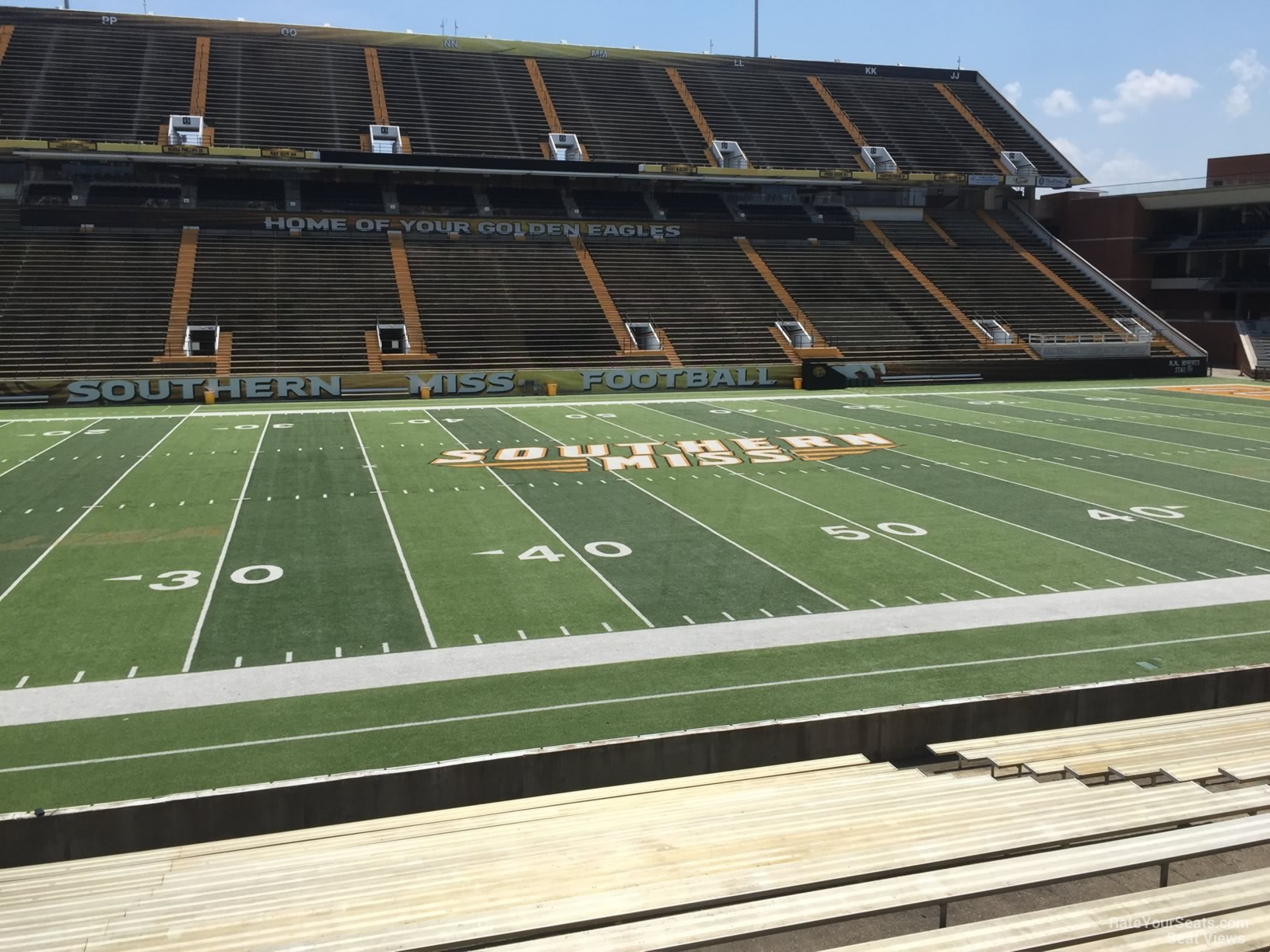 section f, row 19 seat view - m.m. roberts stadium