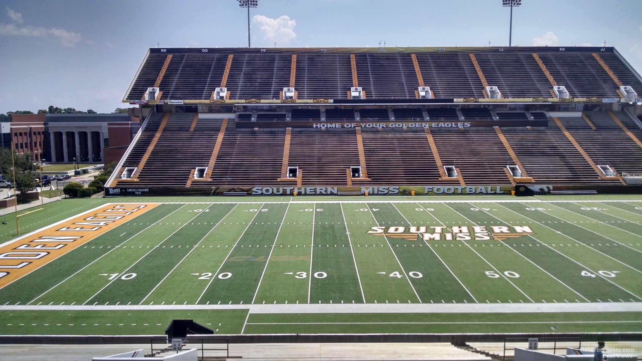 section f, row 42 seat view  - m.m. roberts stadium