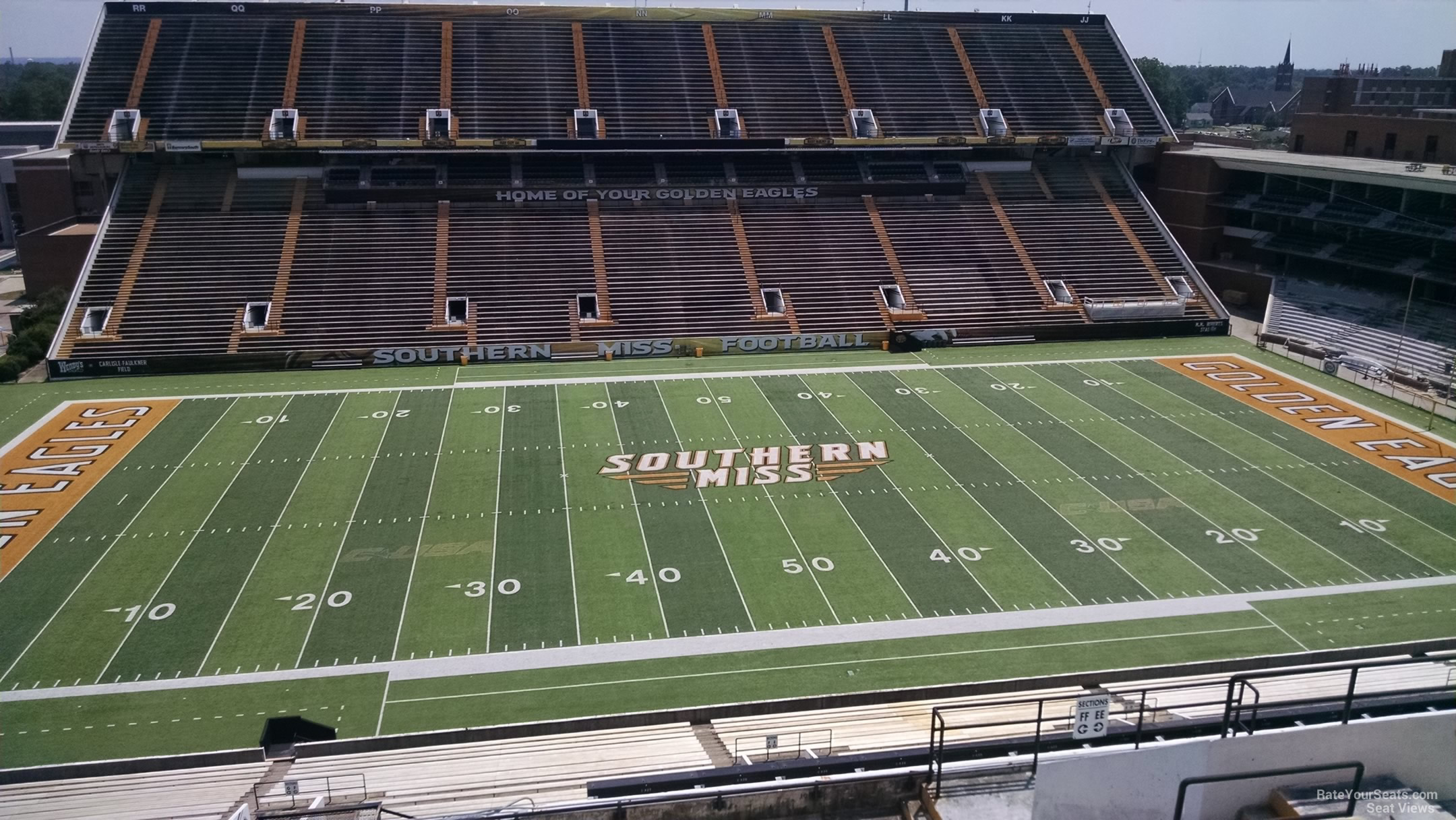 section ff, row 15 seat view  - m.m. roberts stadium