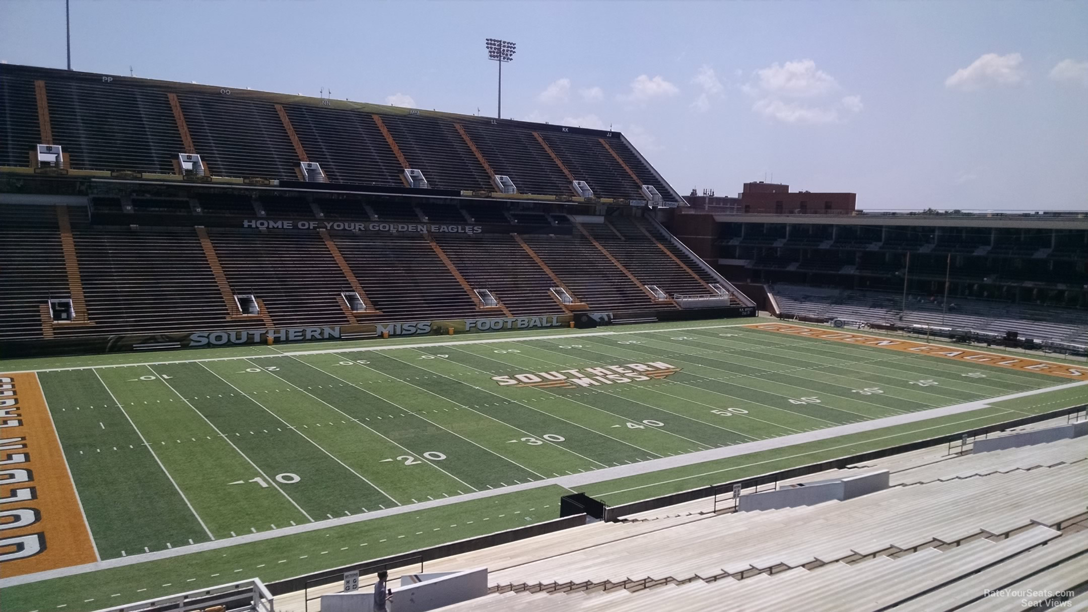 section h, row 42 seat view  - m.m. roberts stadium