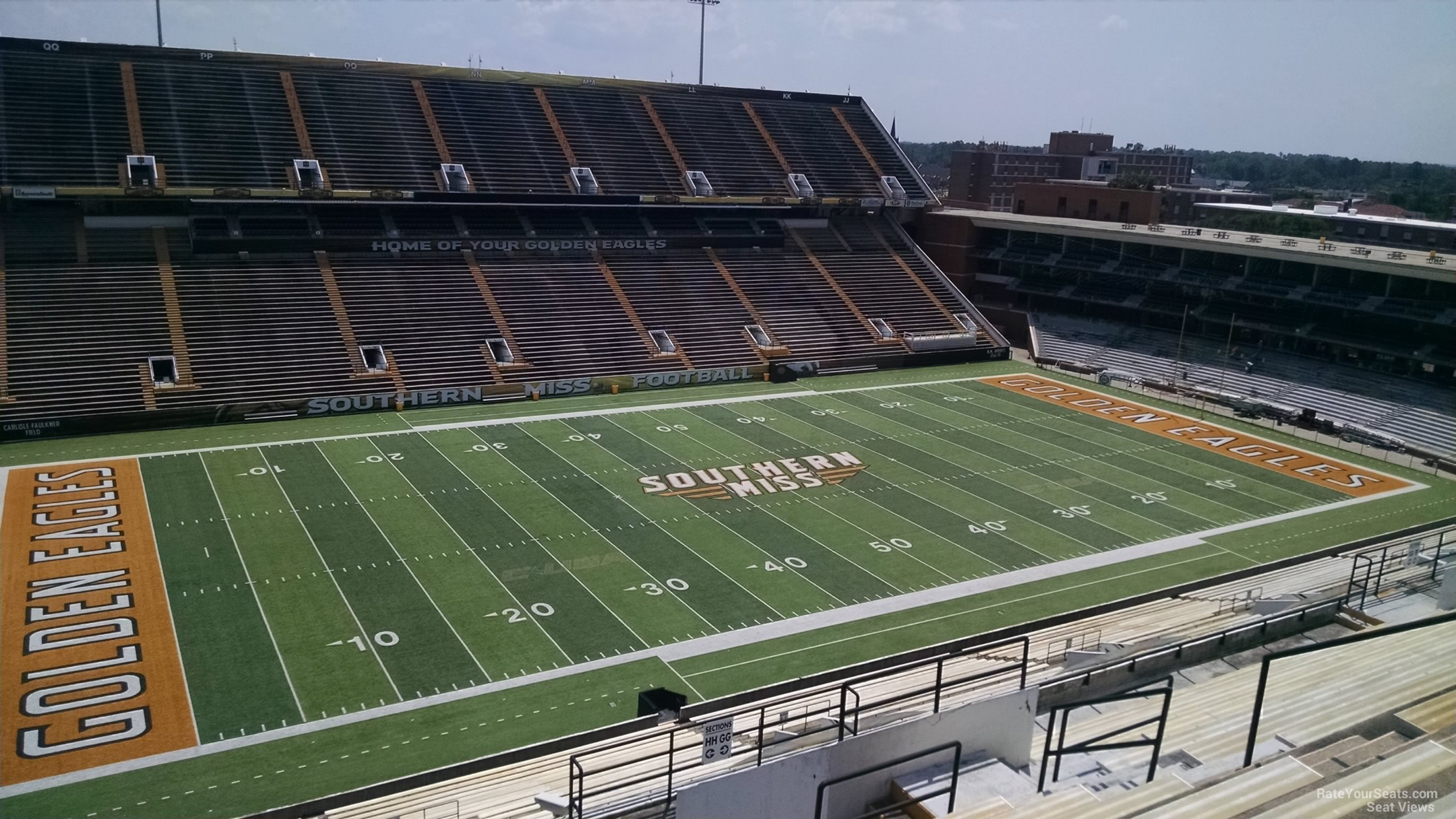 section hh, row 15 seat view  - m.m. roberts stadium