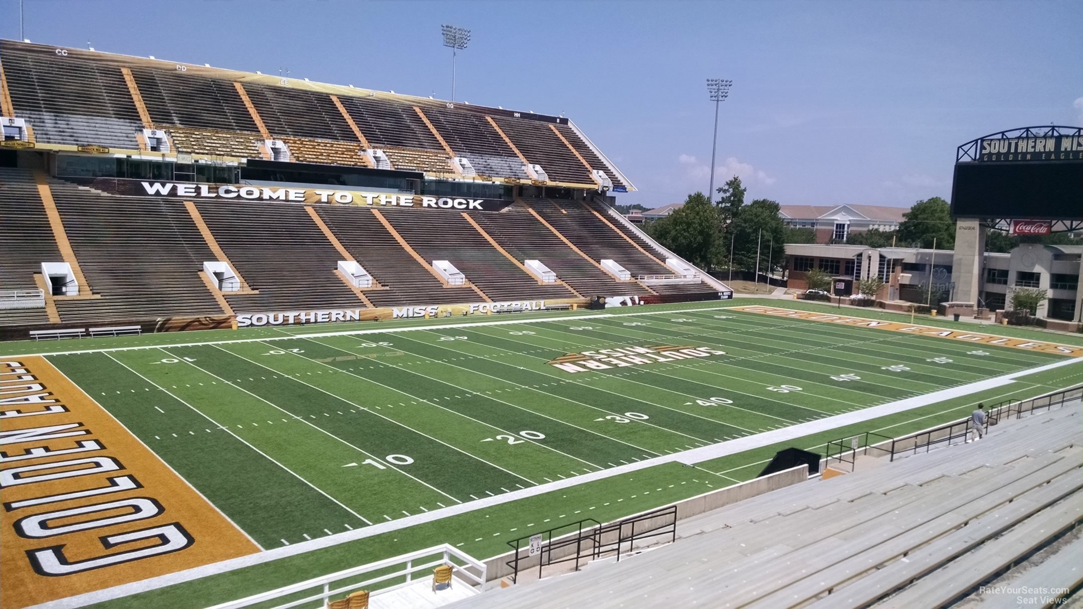 section j, row 28 seat view  - m.m. roberts stadium