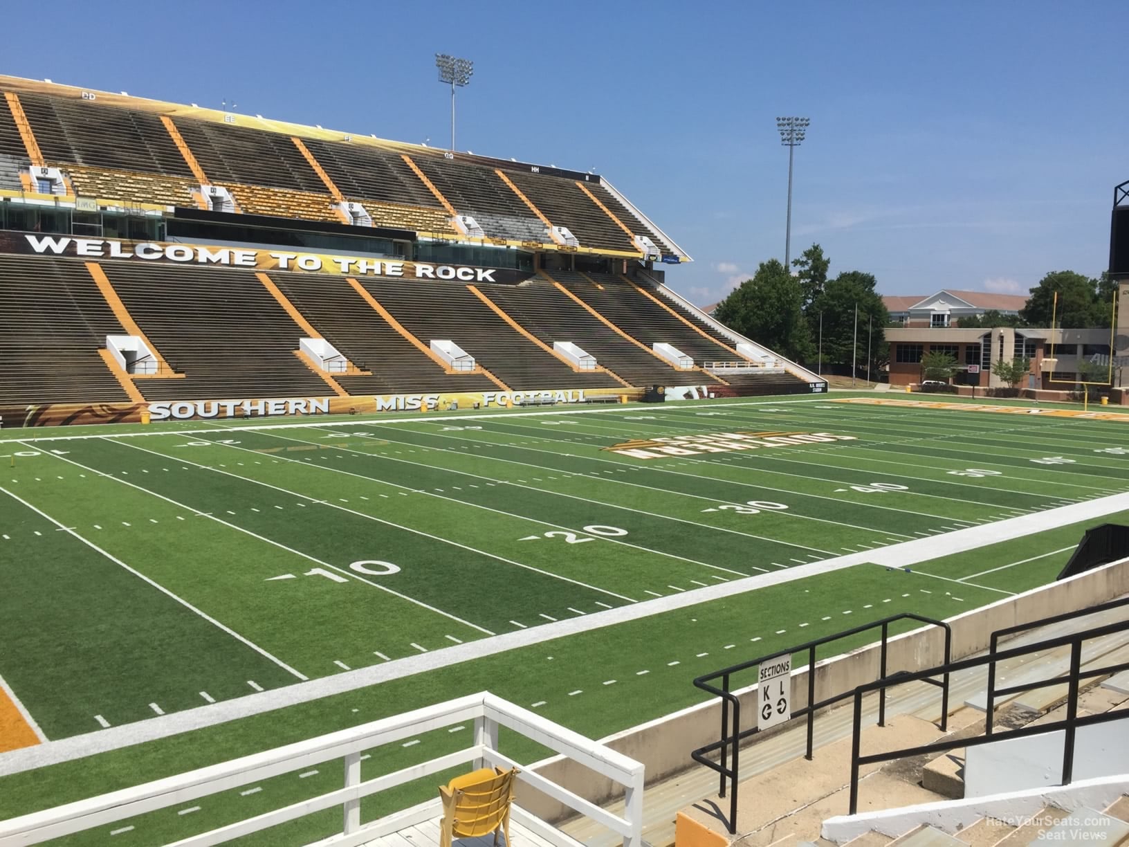 section k, row 12 seat view - m.m. roberts stadium