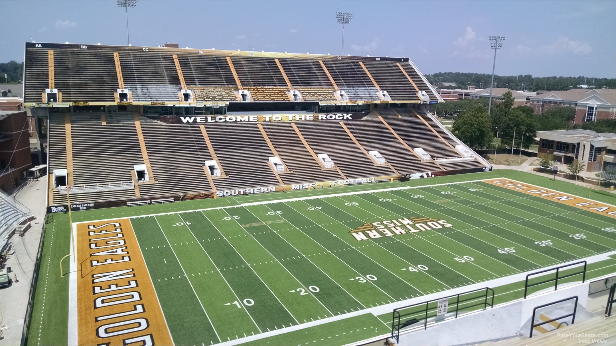 section kk, row 15 seat view  - m.m. roberts stadium