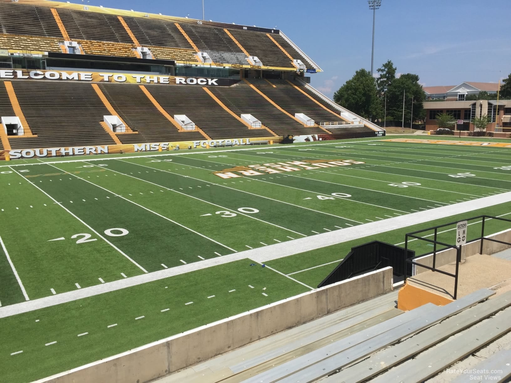 section l, row 12 seat view  - m.m. roberts stadium