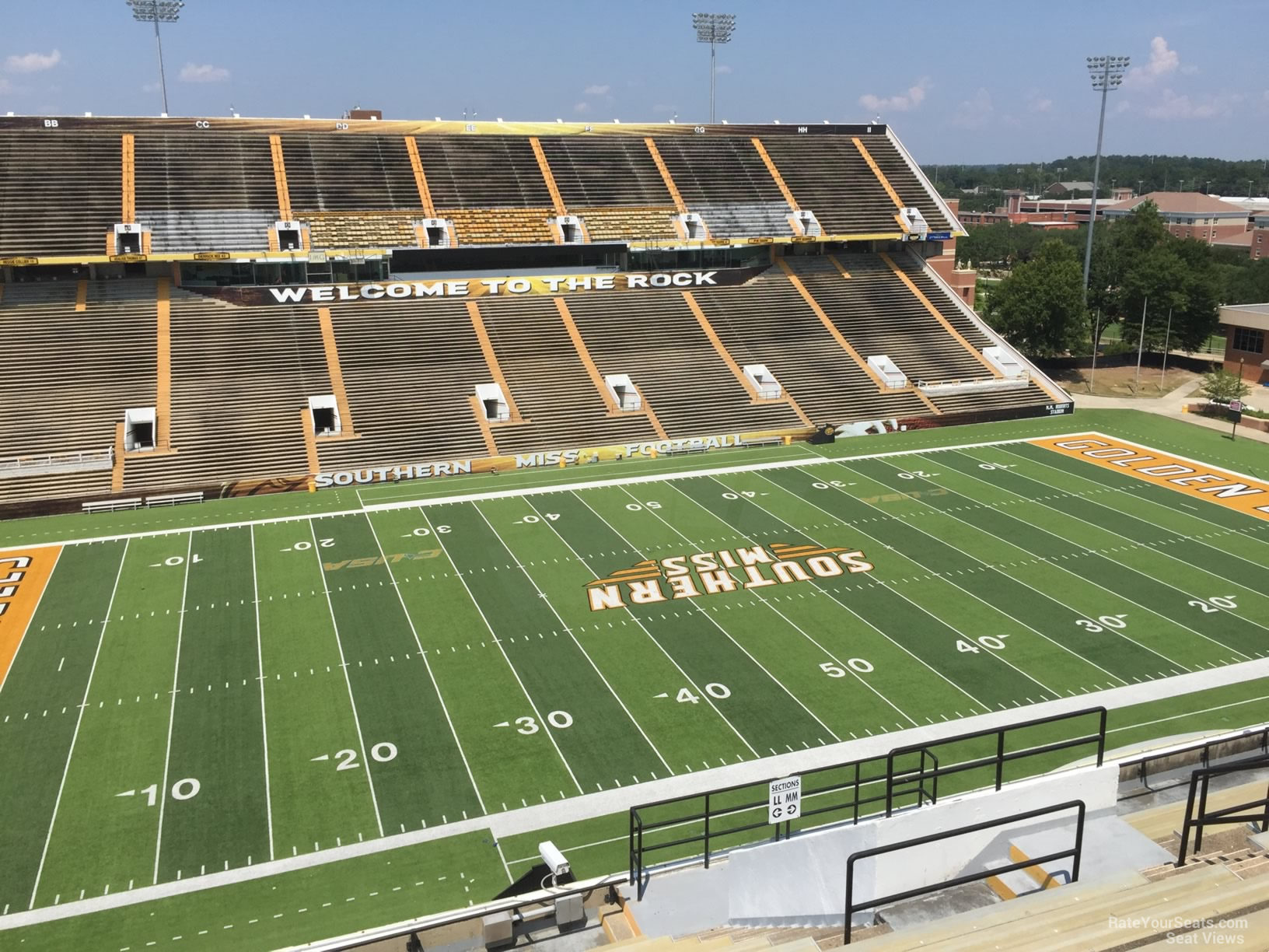 section ll, row 15 seat view  - m.m. roberts stadium