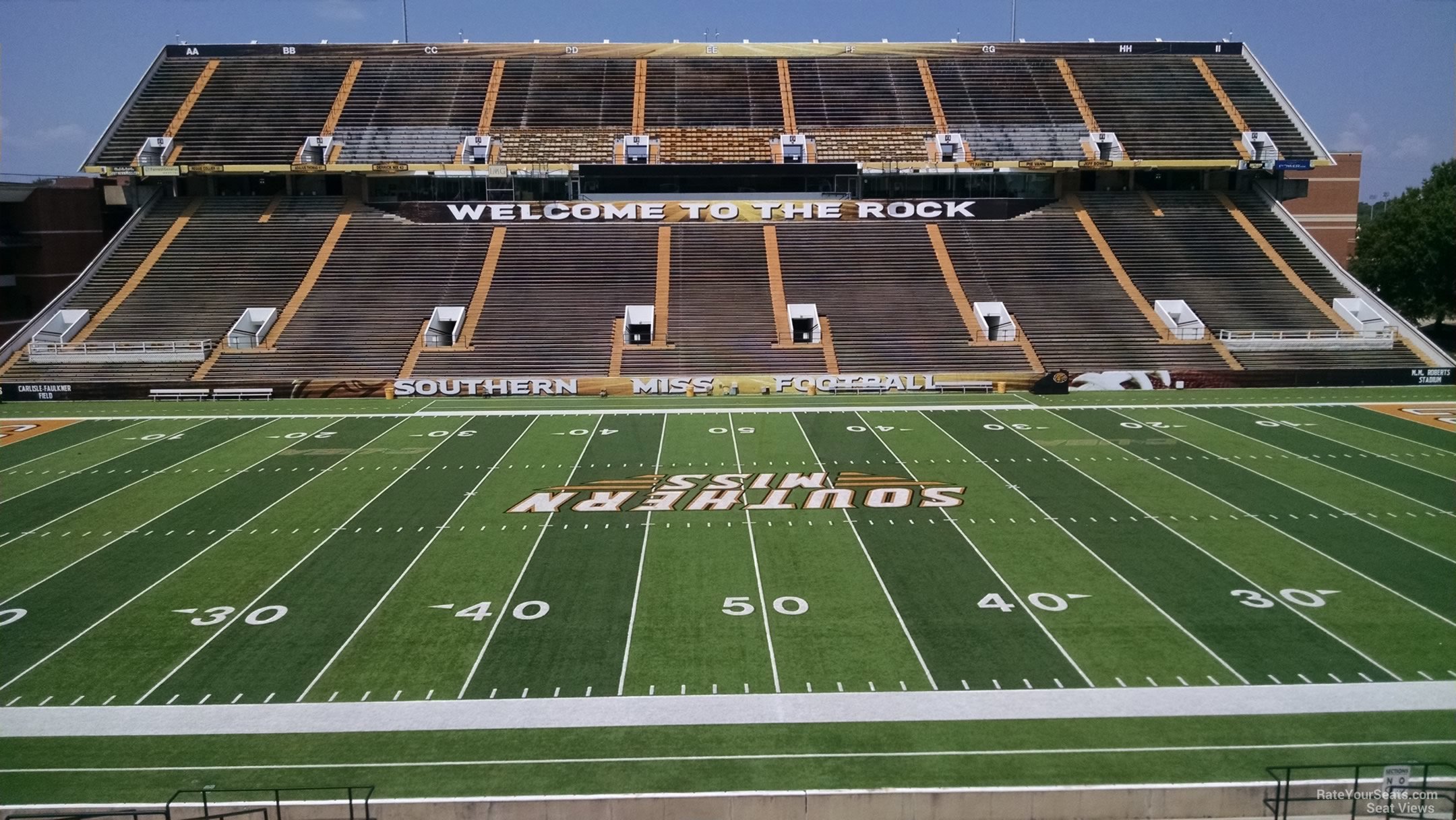 section n, row 28 seat view  - m.m. roberts stadium