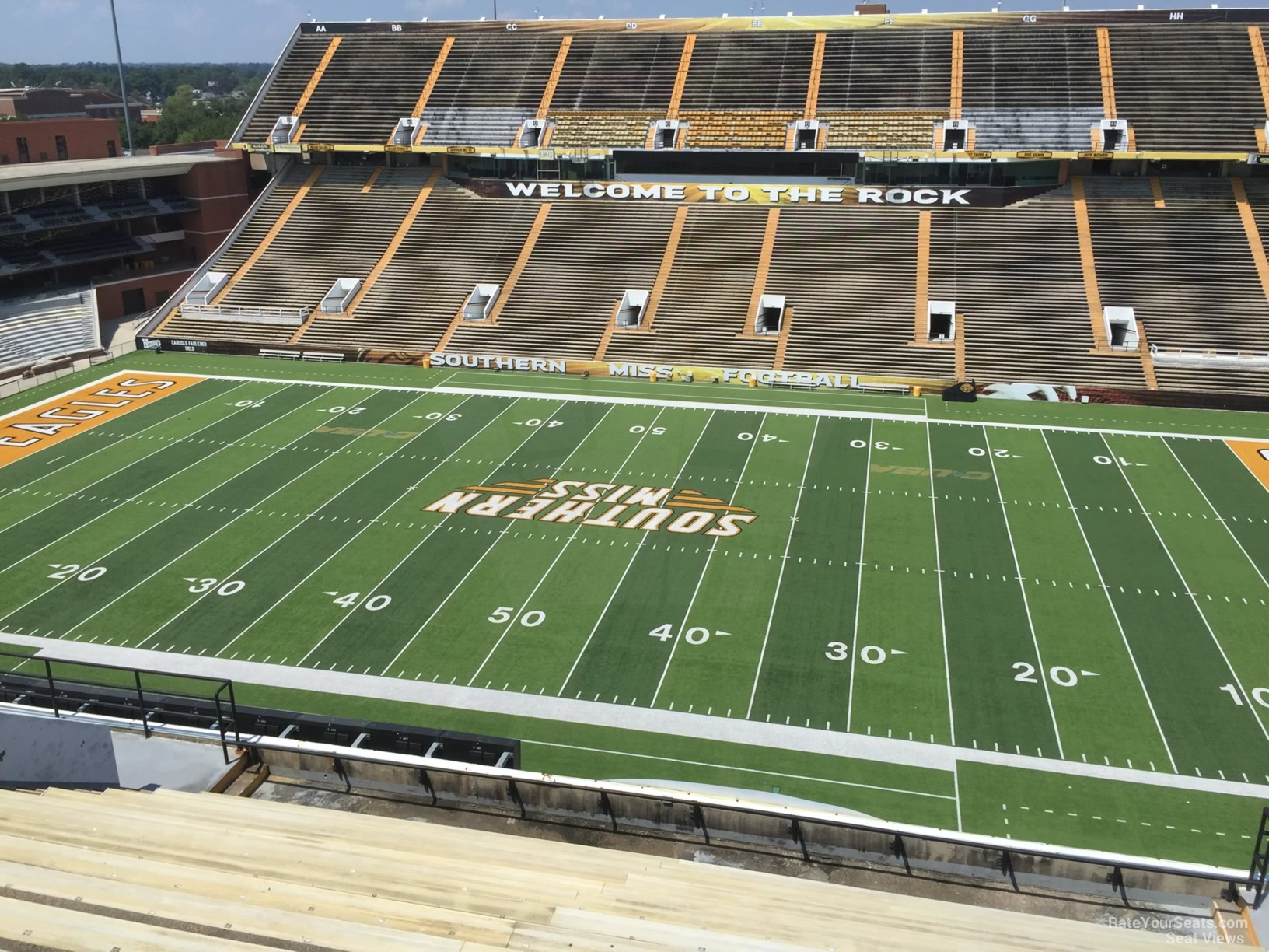 section oo, row 15 seat view  - m.m. roberts stadium