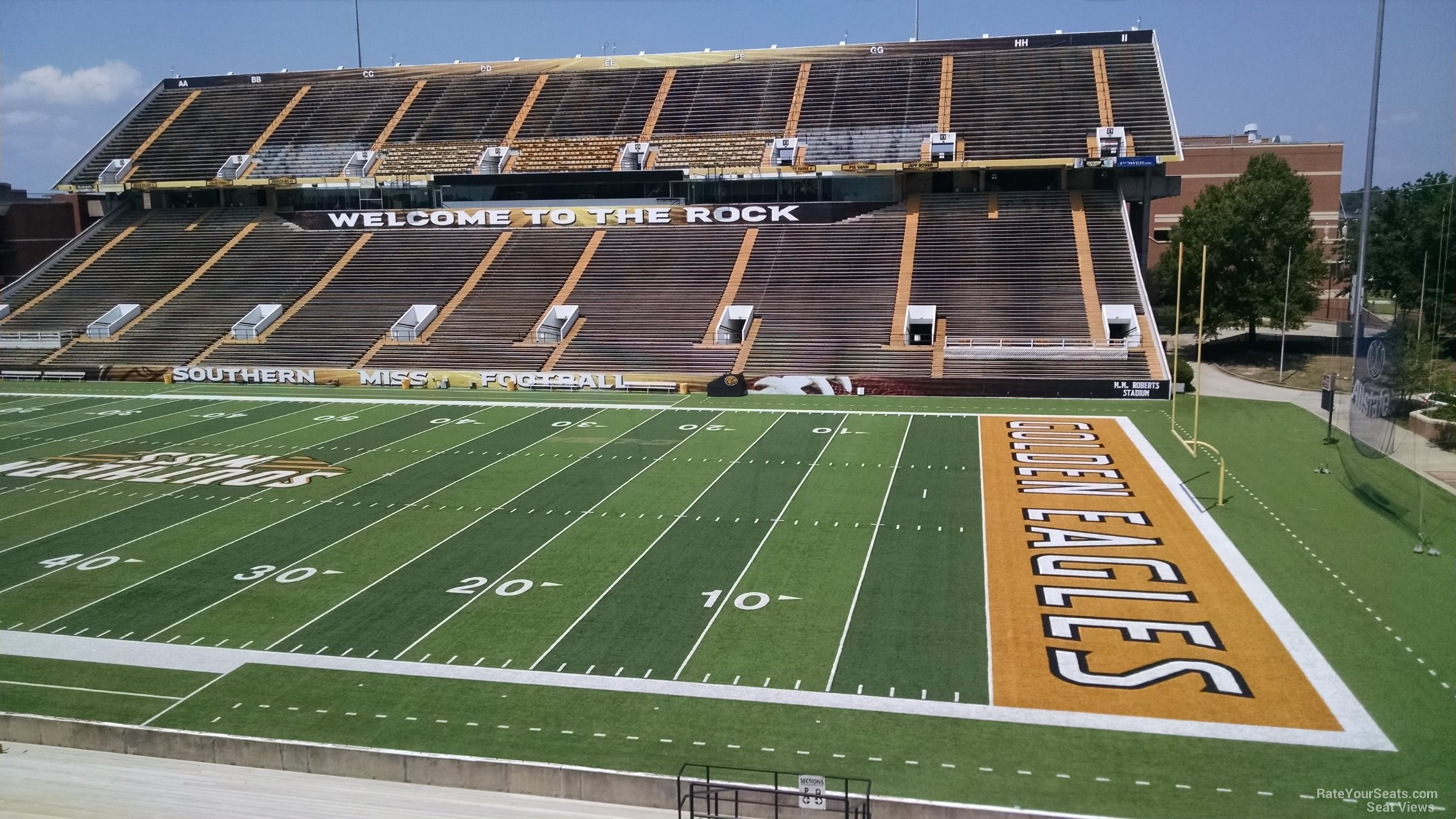 section q, row 28 seat view  - m.m. roberts stadium