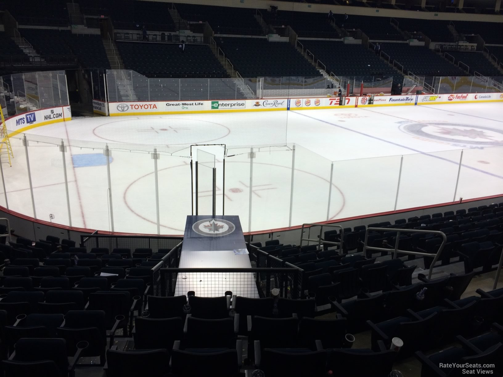 section 109, row 15 seat view  for hockey - canada life centre