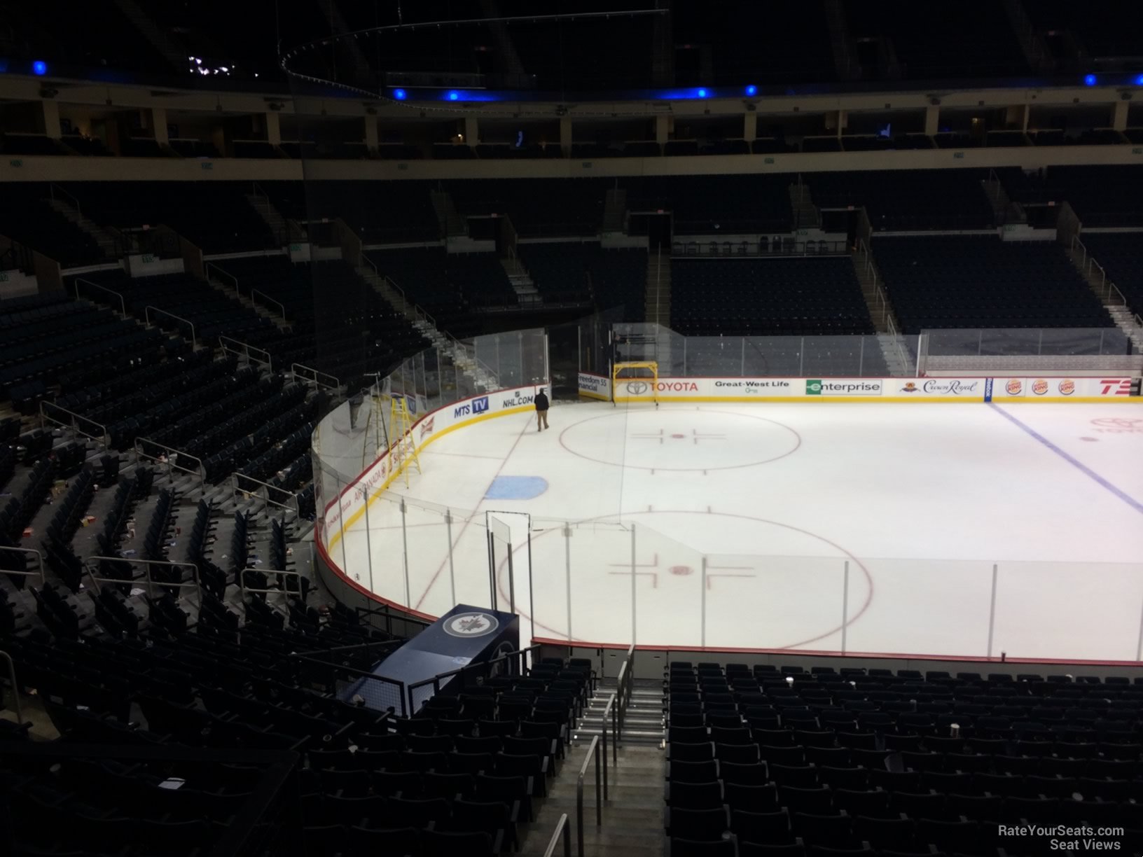 section 208, row 3 seat view  for hockey - canada life centre