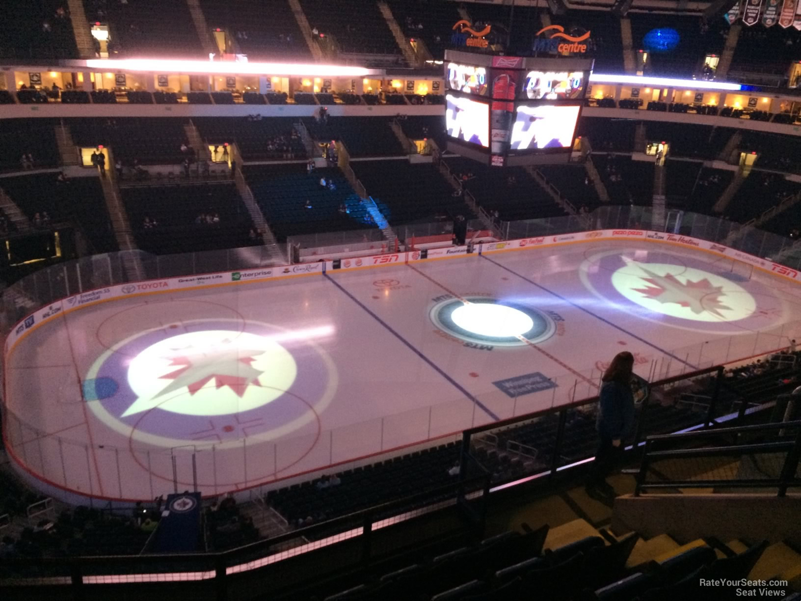 section 308, row 6 seat view  for hockey - canada life centre