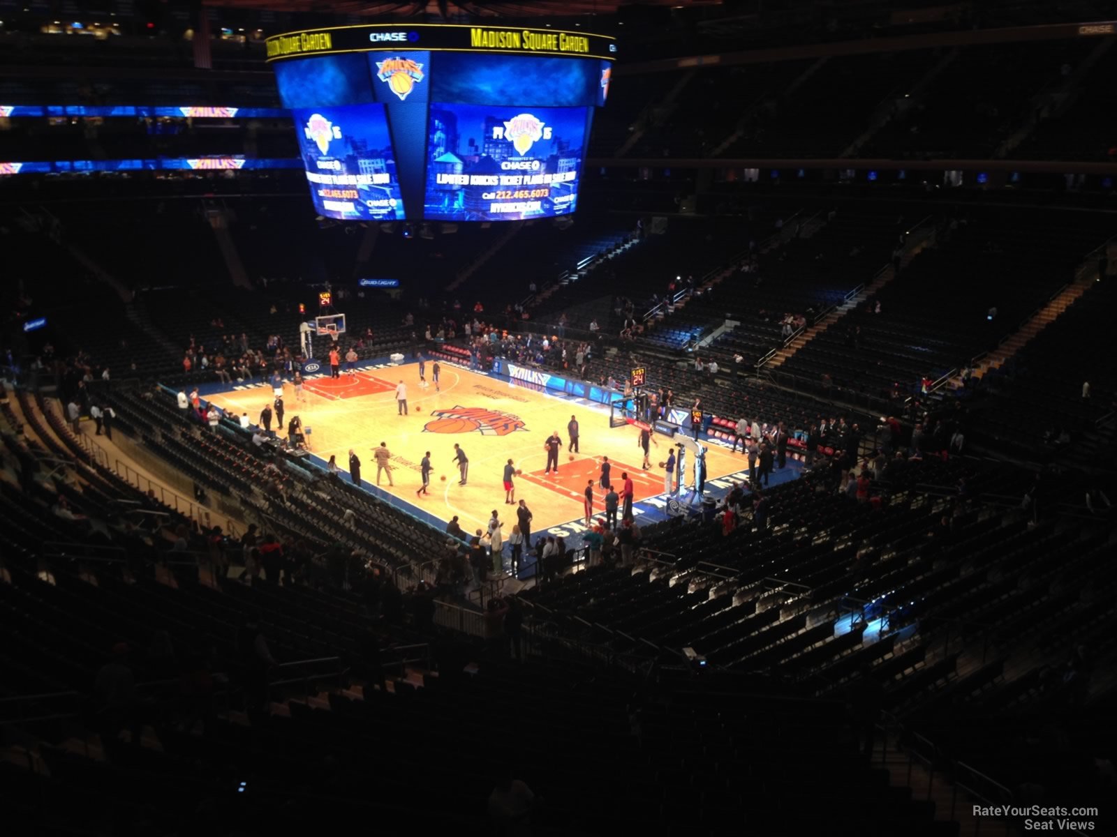 section 201, row 3 seat view  for basketball - madison square garden