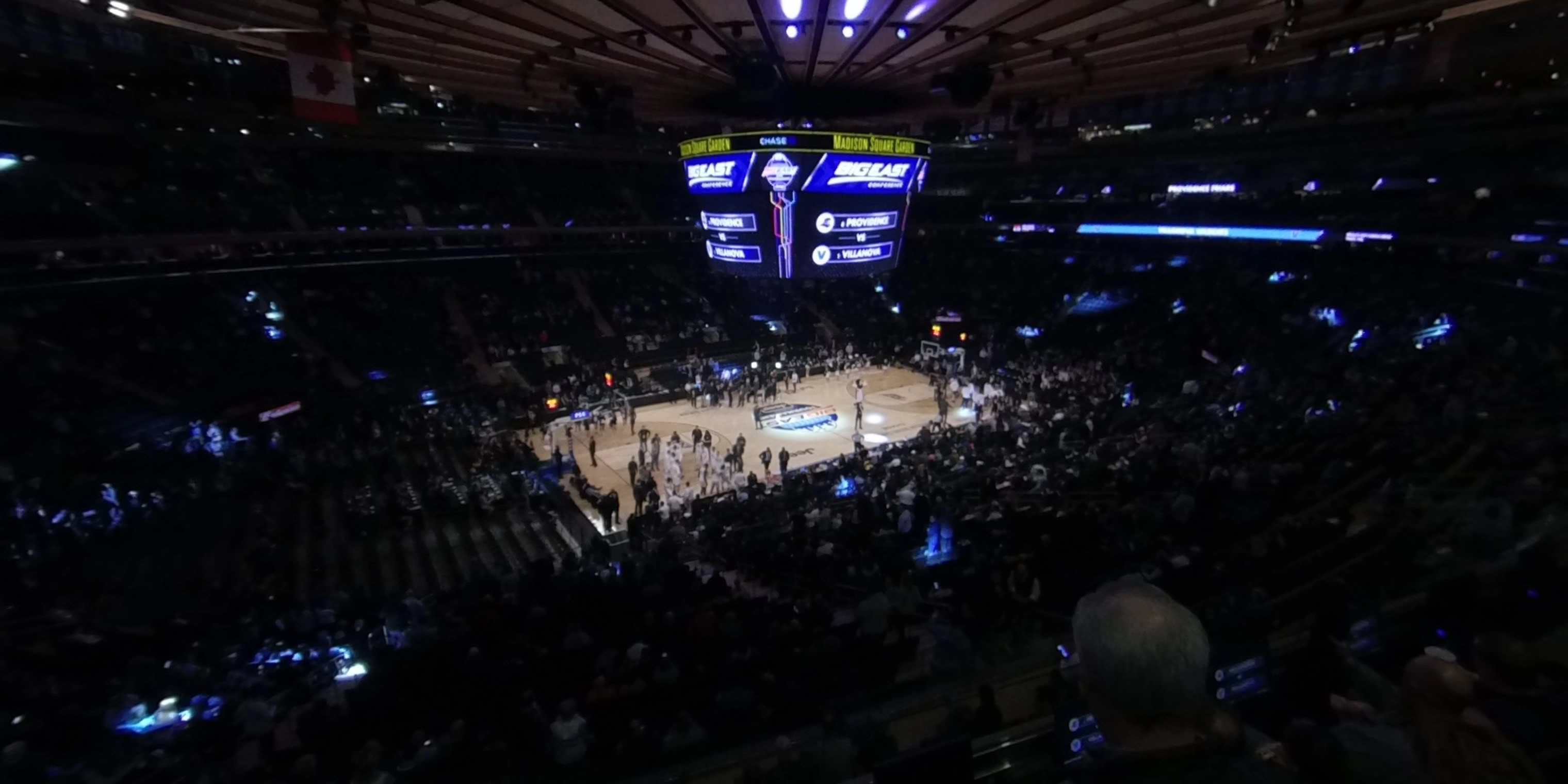 section 207 panoramic seat view  for basketball - madison square garden