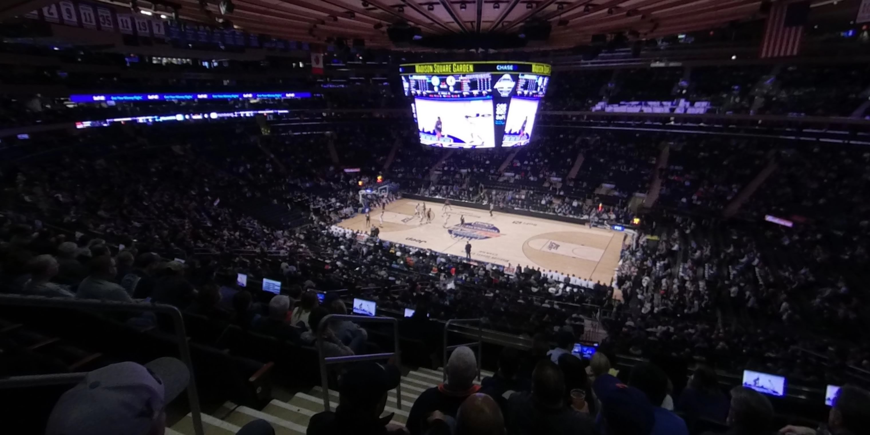 section 212 panoramic seat view  for basketball - madison square garden
