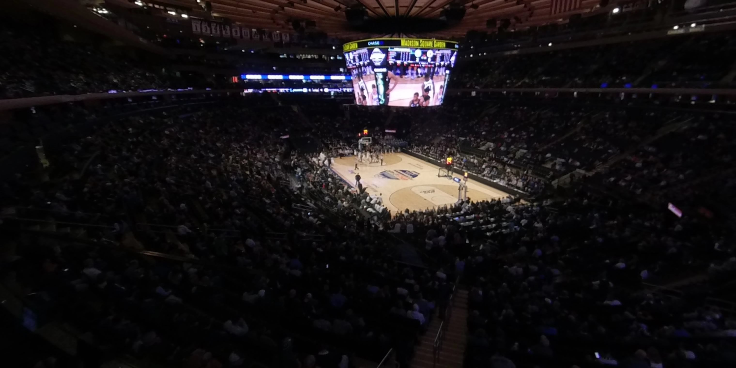 section 216 panoramic seat view  for basketball - madison square garden