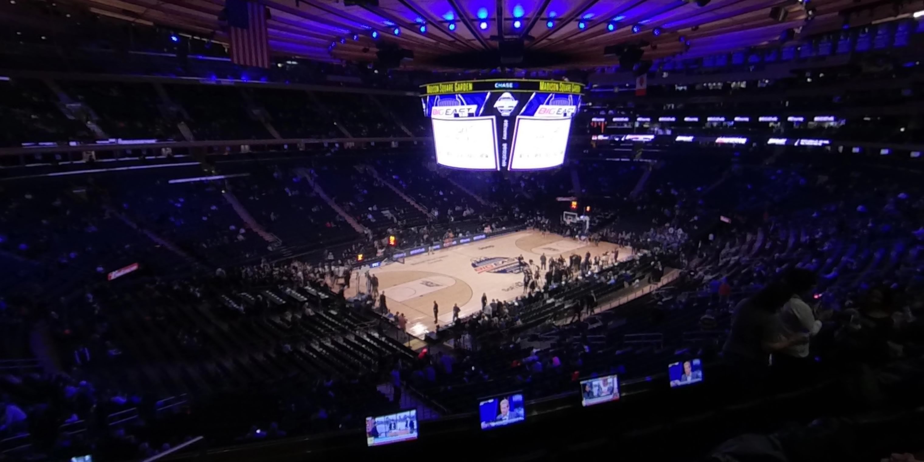 section 220 panoramic seat view  for basketball - madison square garden