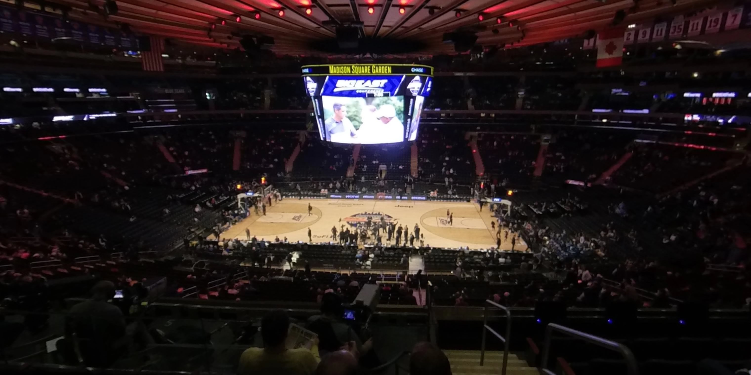 section 224 panoramic seat view  for basketball - madison square garden