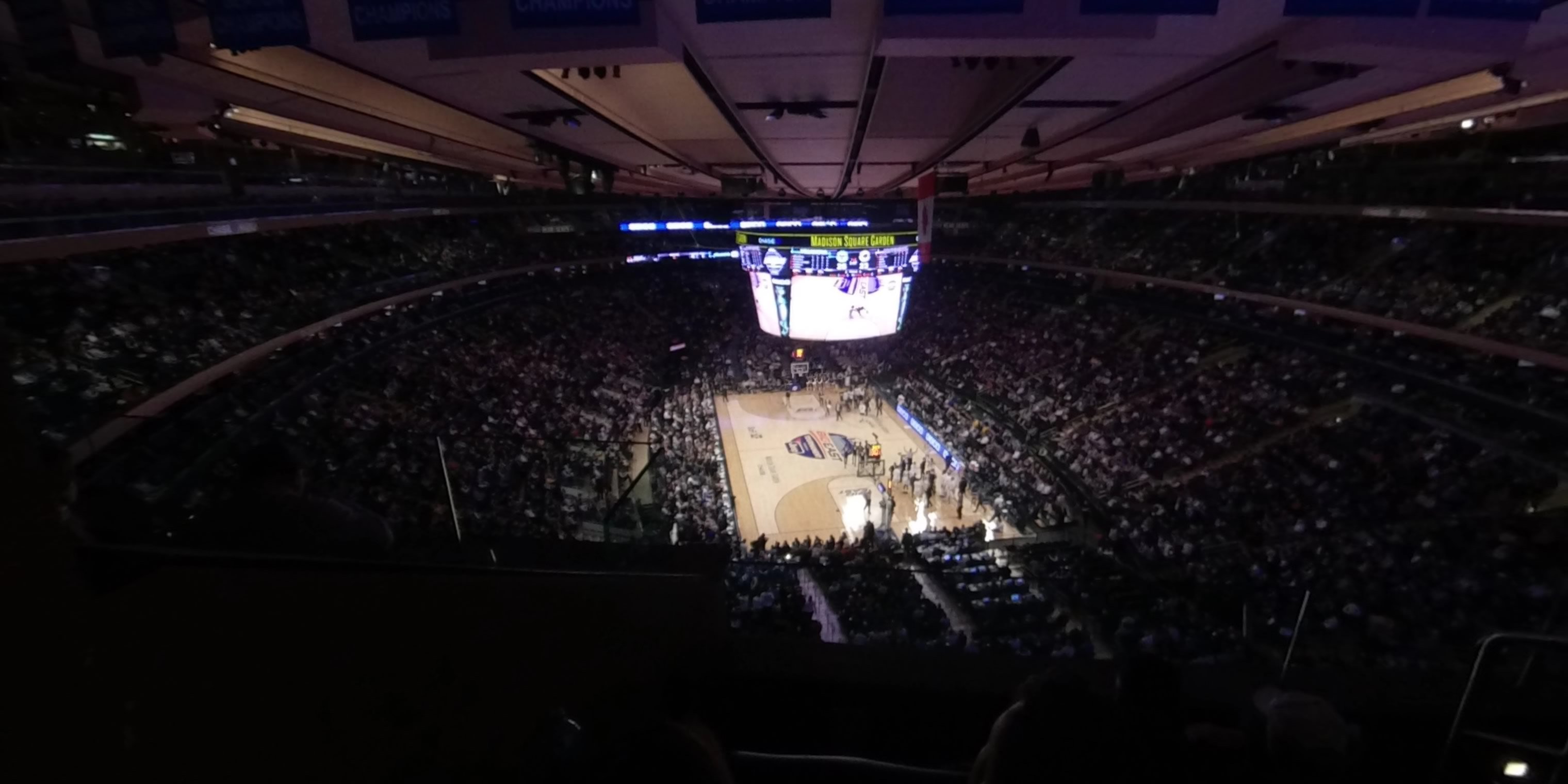 section 302 panoramic seat view  for basketball - madison square garden