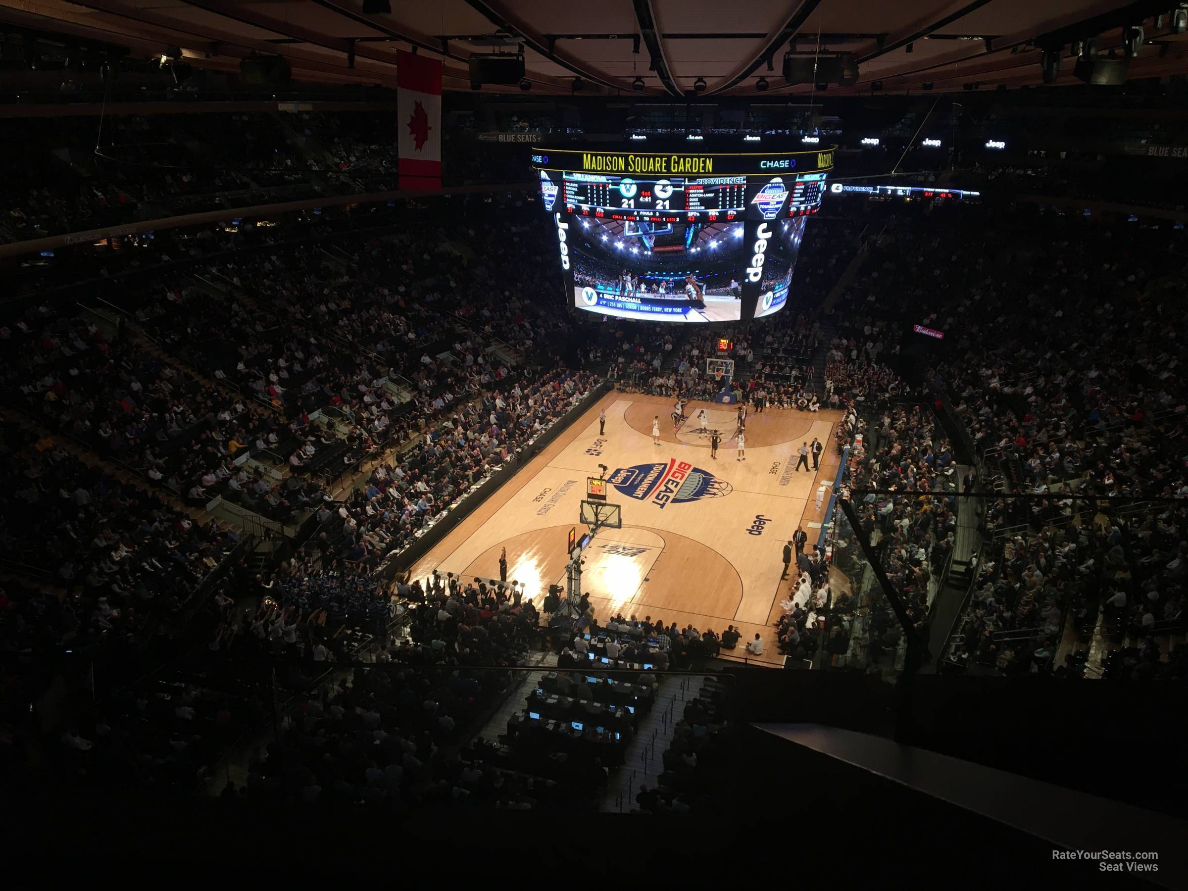 section 307, row 2 seat view  for basketball - madison square garden