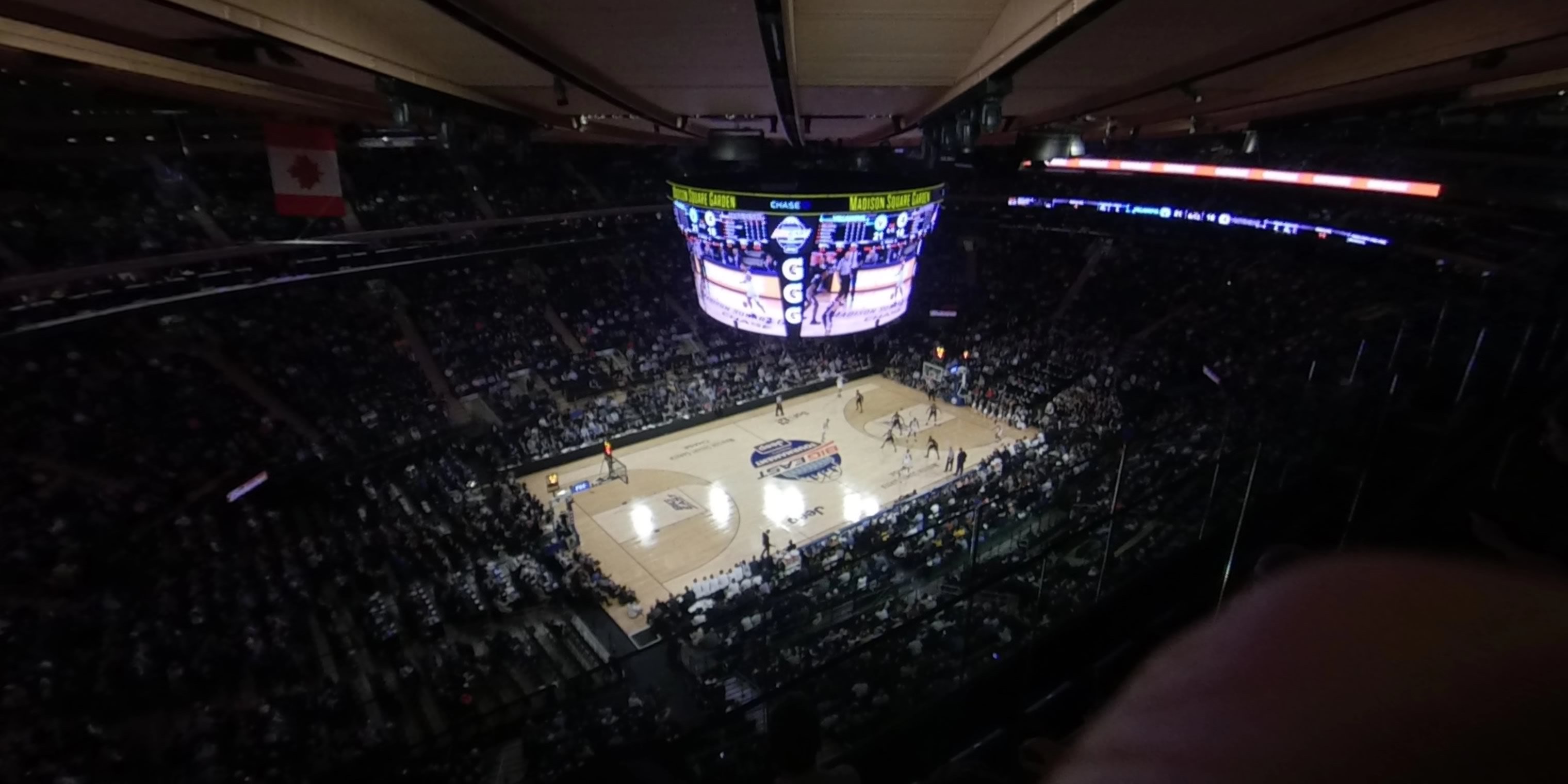 section 309 panoramic seat view  for basketball - madison square garden